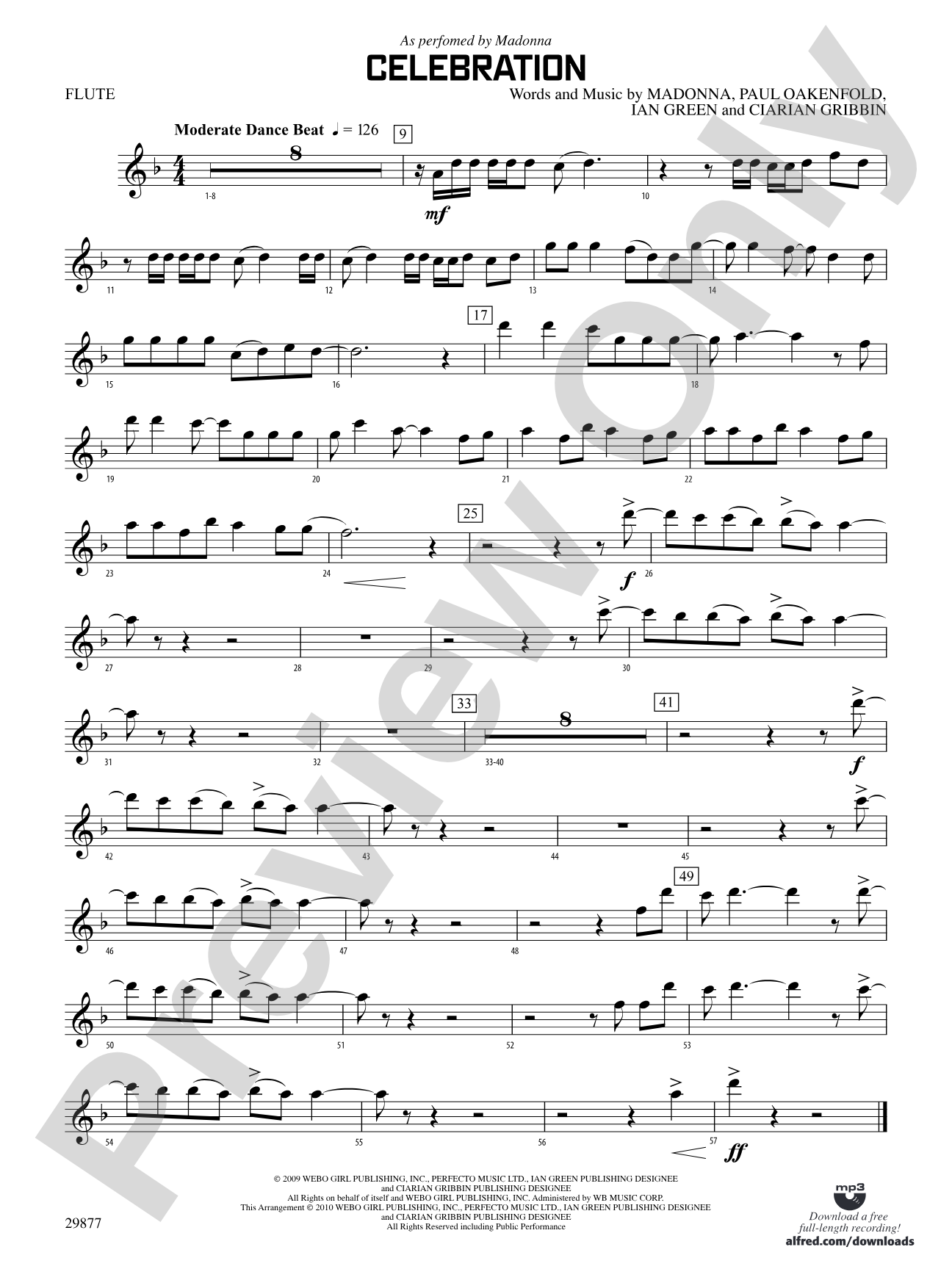 Celebration: Flute