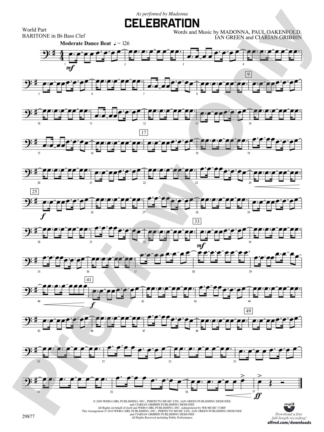 Celebration: (wp) B-flat Baritone B.C.