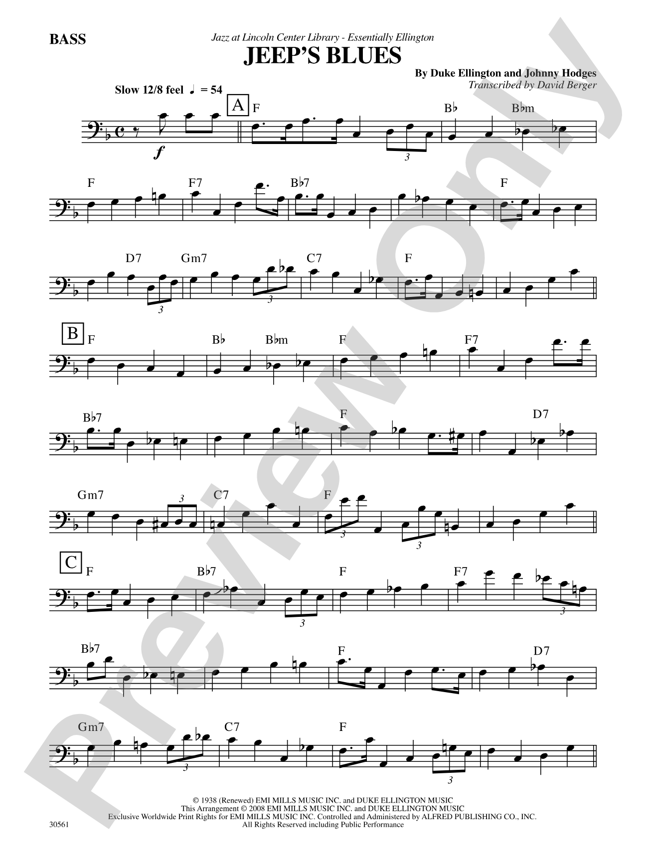 Jeep's Blues: String Bass