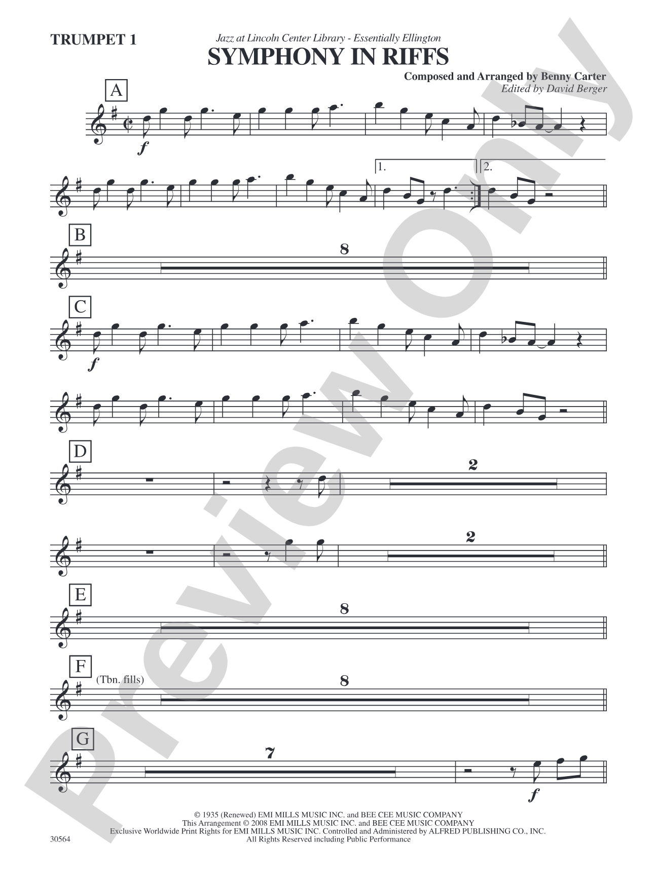 Symphony in Riffs: 1st B-flat Trumpet