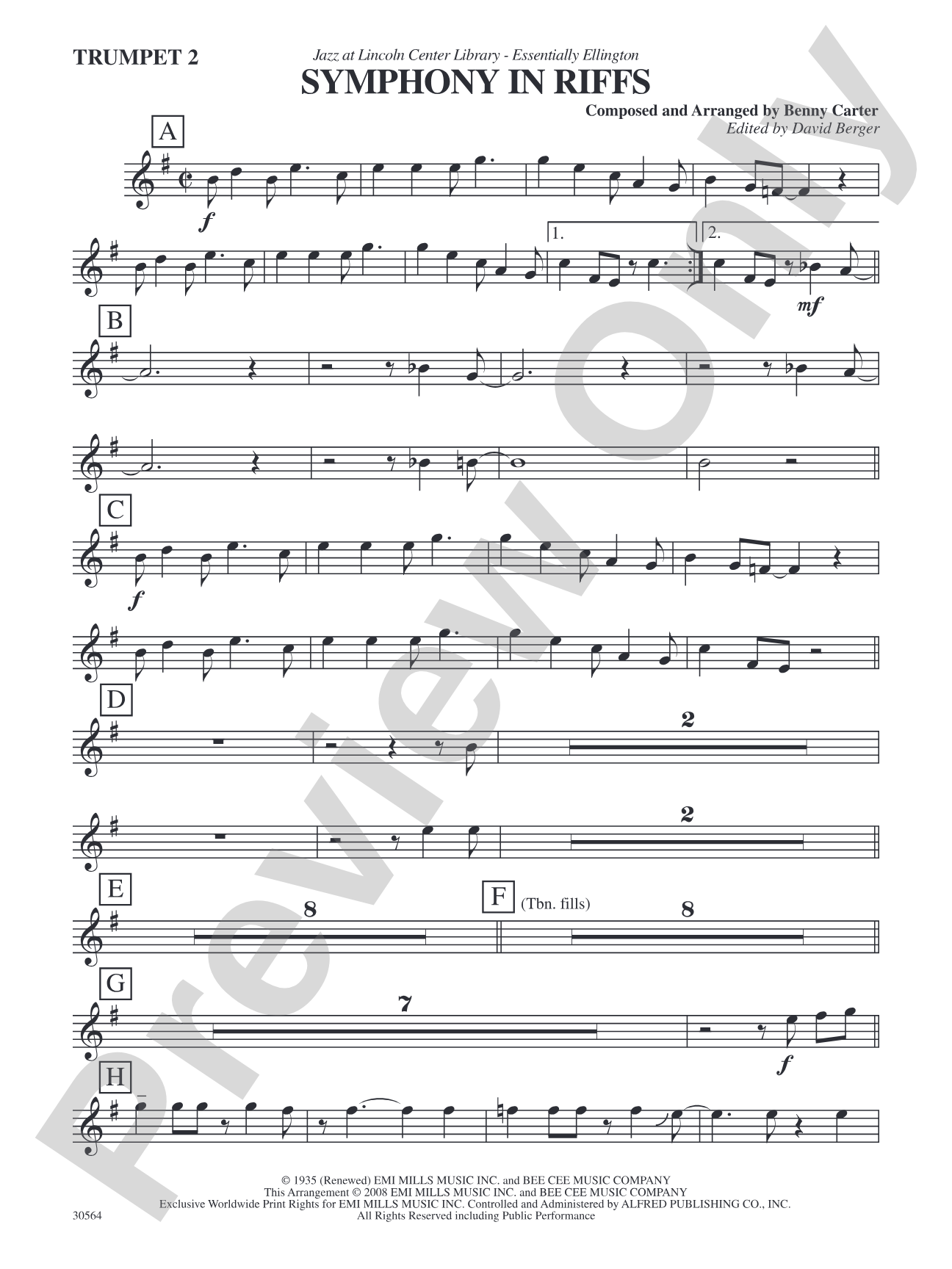 Symphony in Riffs: 2nd B-flat Trumpet