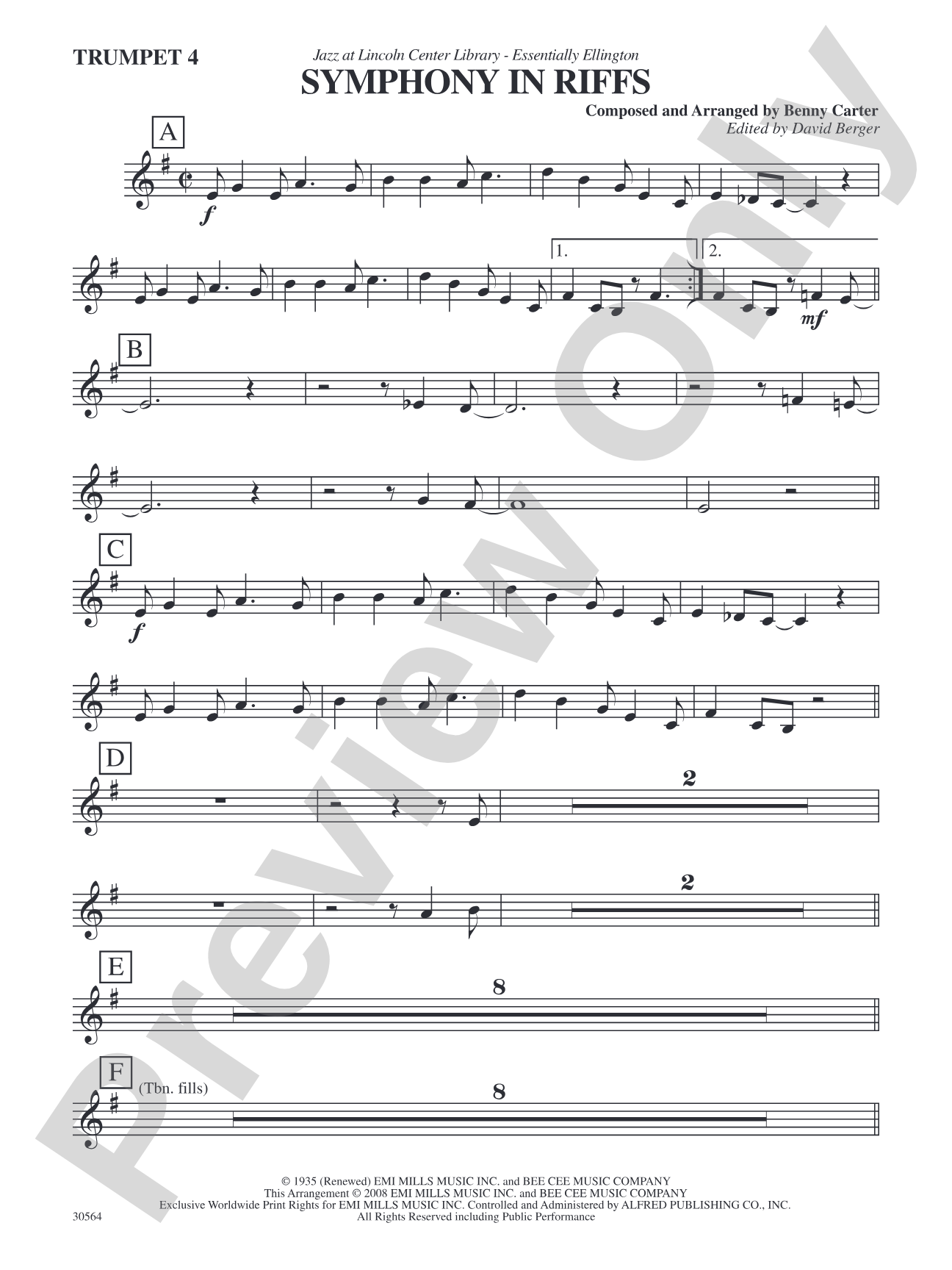 Symphony in Riffs: 4th B-flat Trumpet