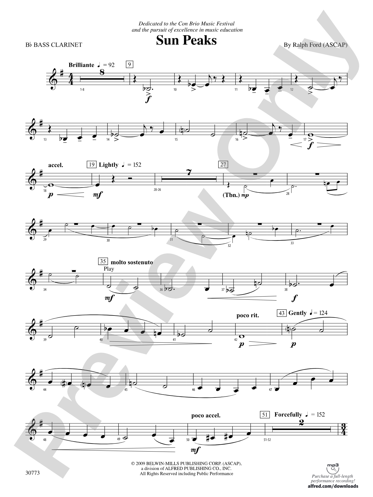 Sun Peaks: B-flat Bass Clarinet