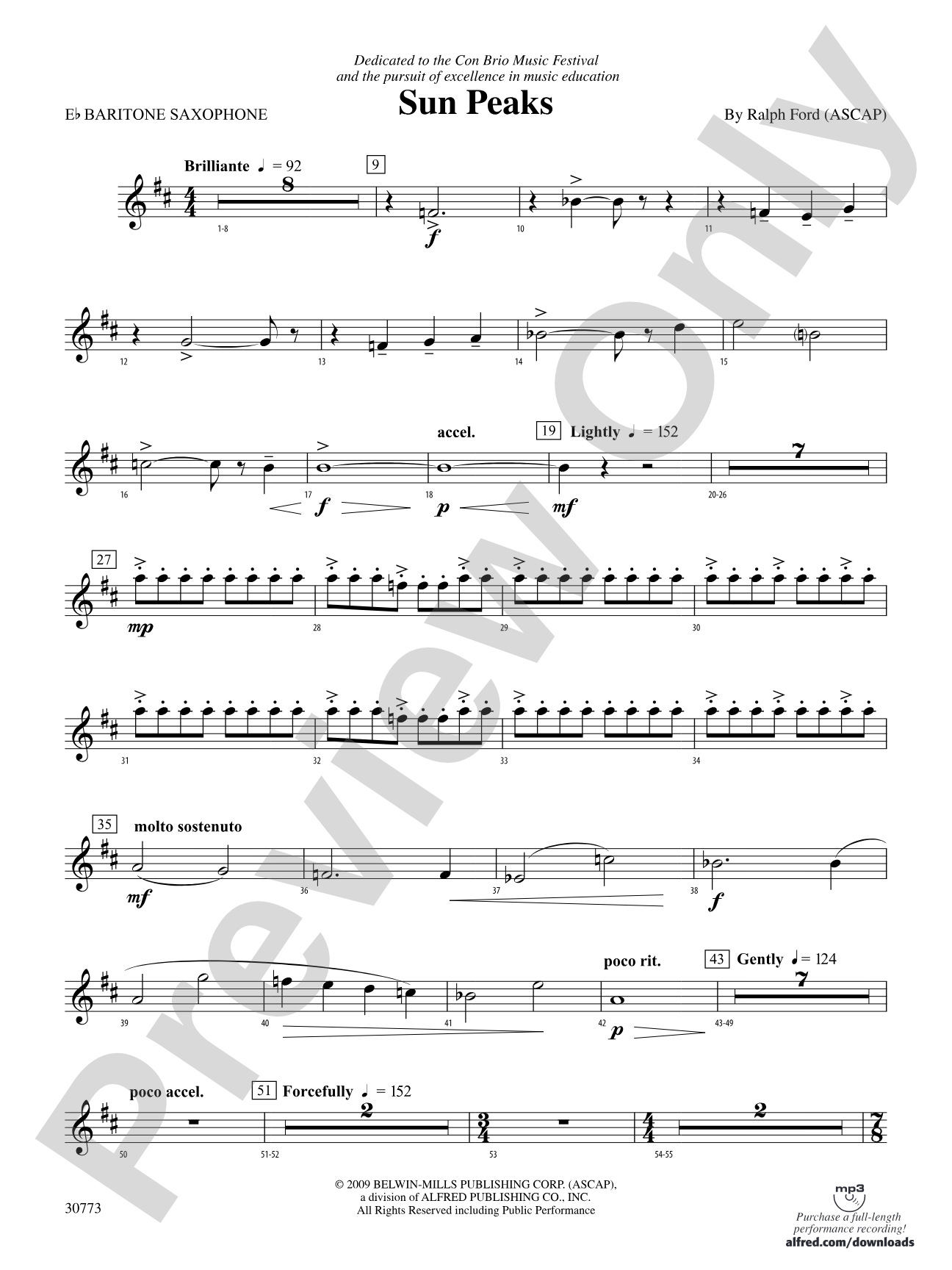 Sun Peaks: E-flat Baritone Saxophone