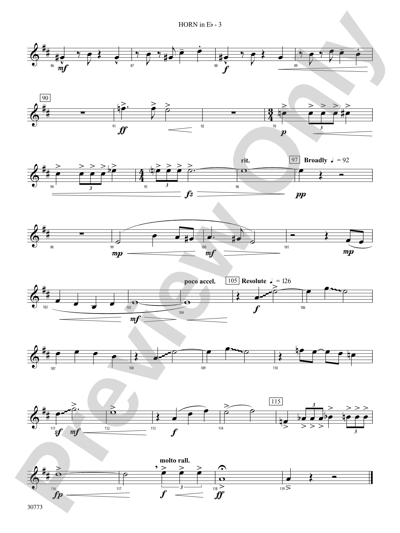 Sun Peaks: (wp) 1st Horn in E-flat