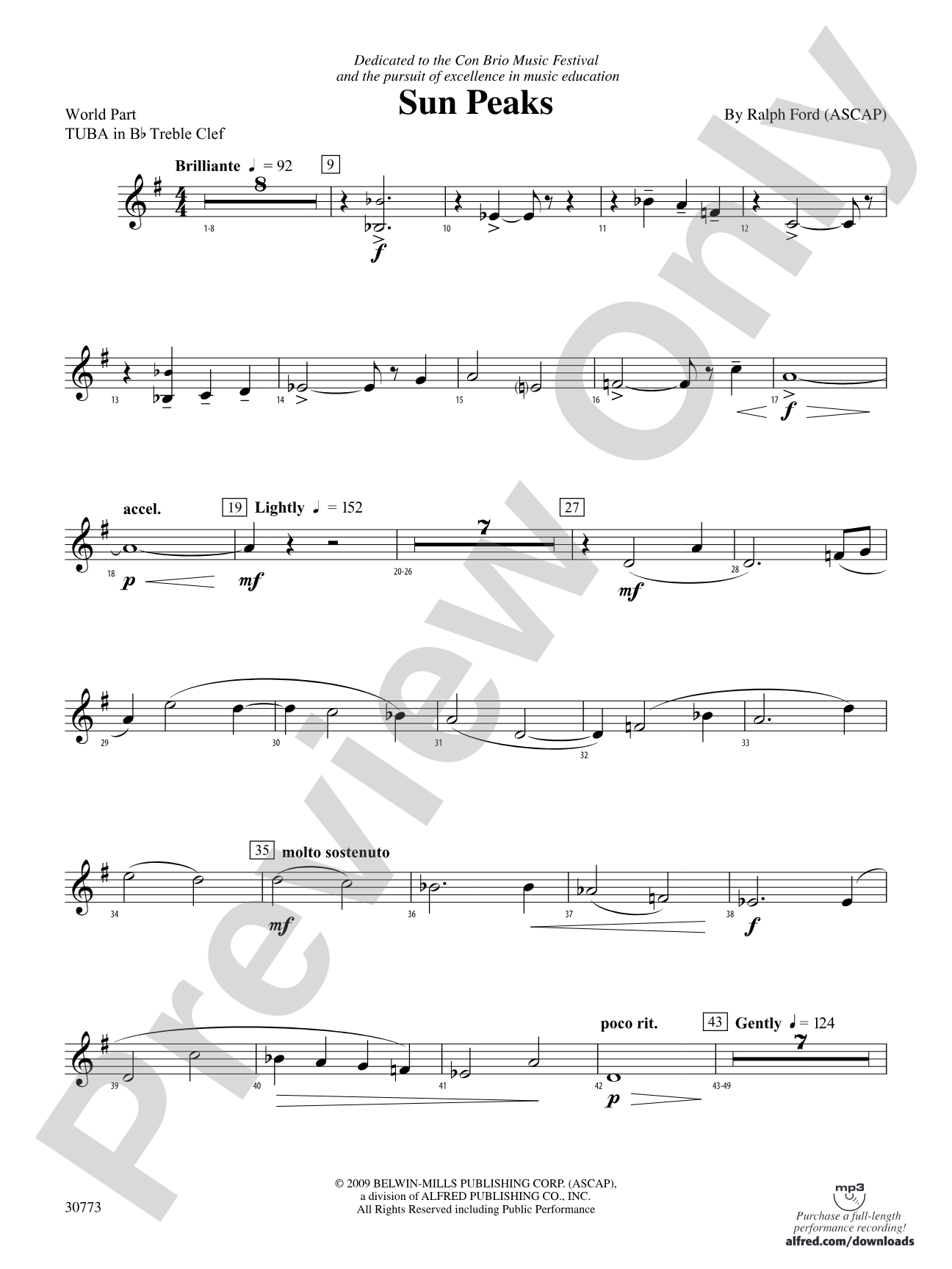 Sun Peaks: (wp) B-flat Tuba T.C.
