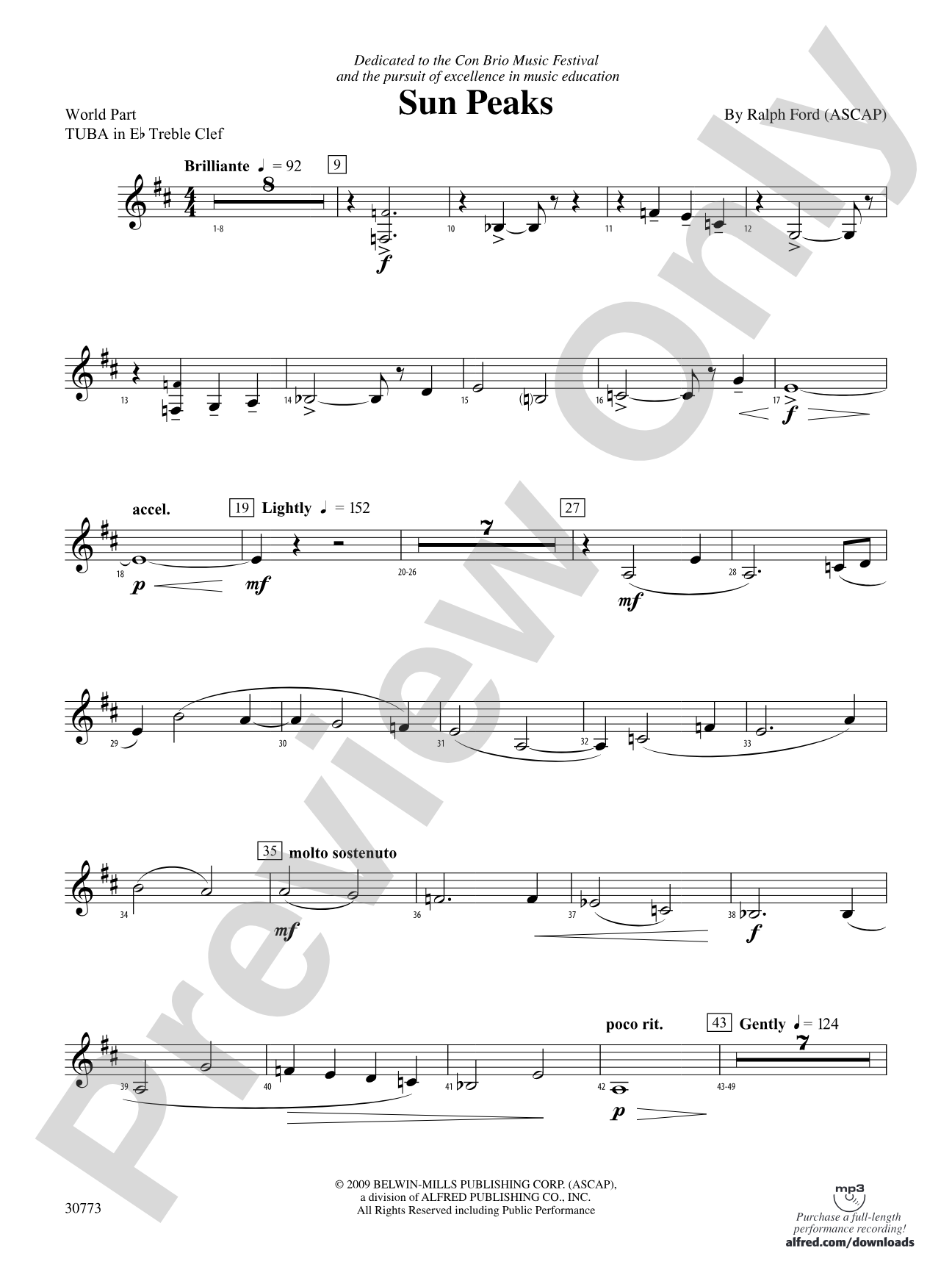 Sun Peaks: (wp) E-flat Tuba T.C.