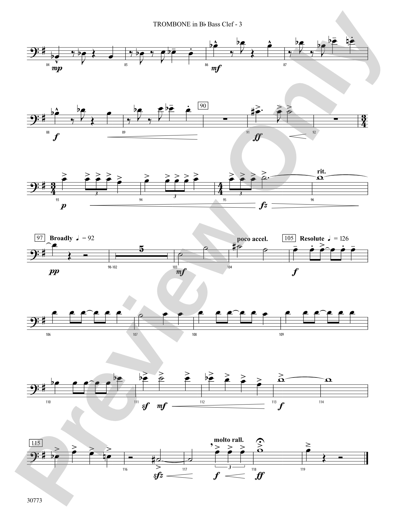 Sun Peaks: (wp) 1st B-flat Trombone B.C.