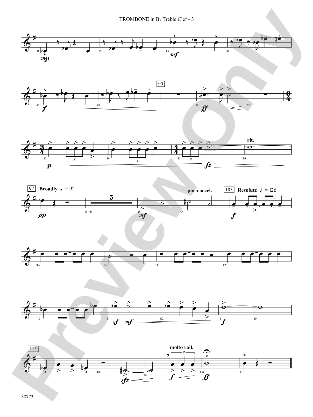 Sun Peaks: (wp) 1st B-flat Trombone T.C.