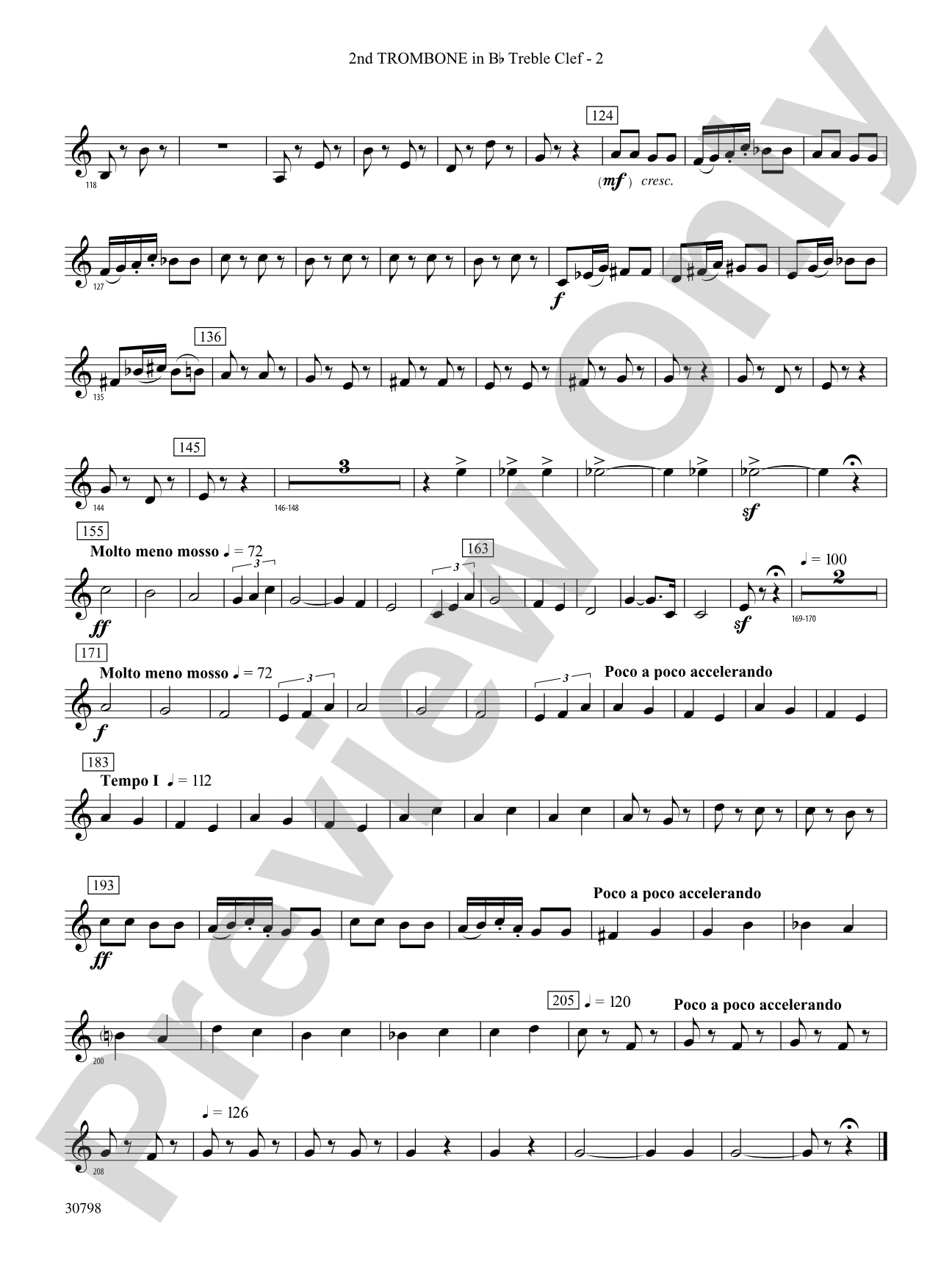 Finale (from Serenade for Strings in C Major, Op. 48, Movement #4 (Terma Russo)): (wp) 2nd B-flat Trombone T.C.