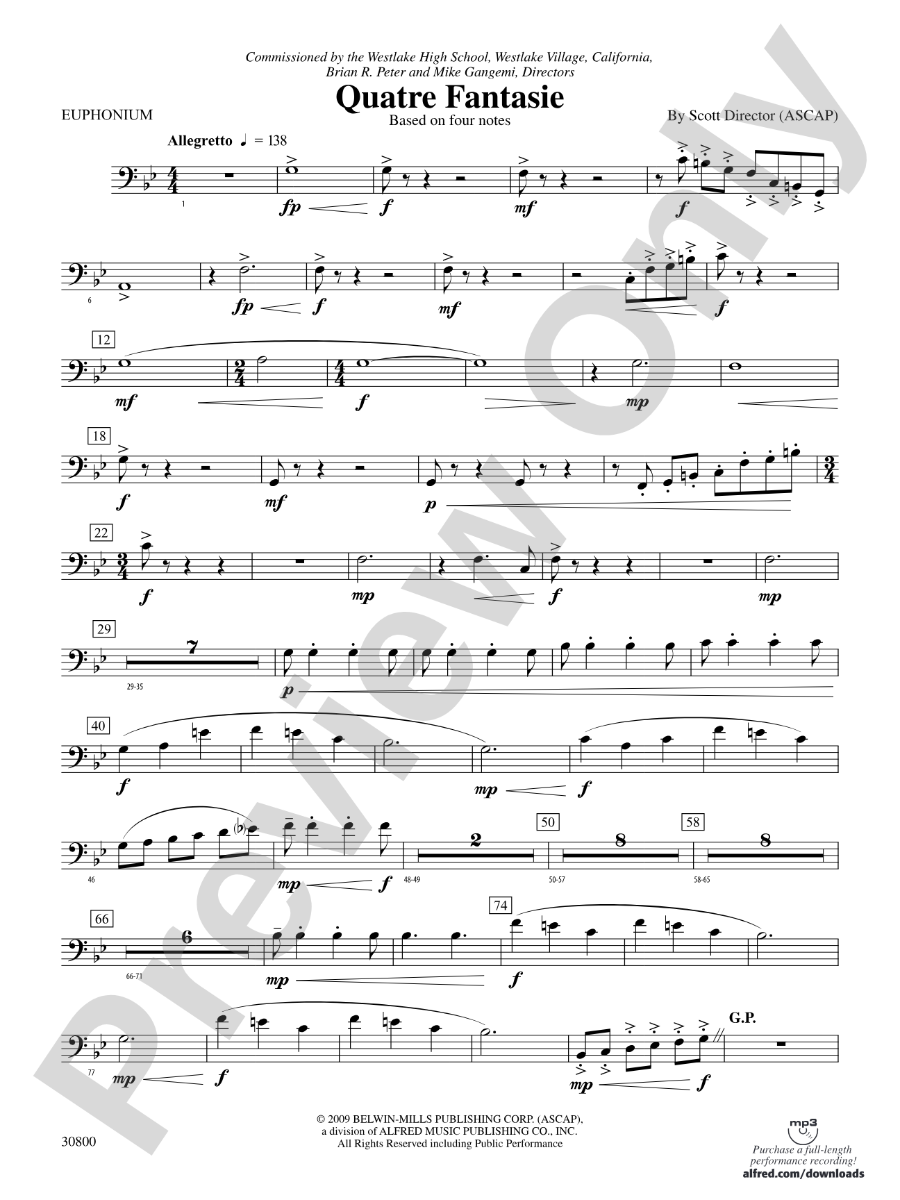 Quatre Fantasie: Baritone B.C.