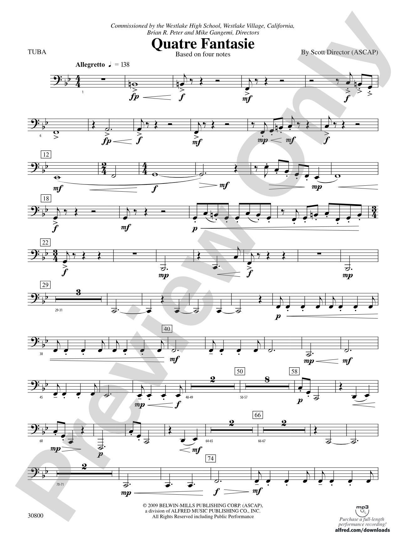 Quatre Fantasie: Tuba