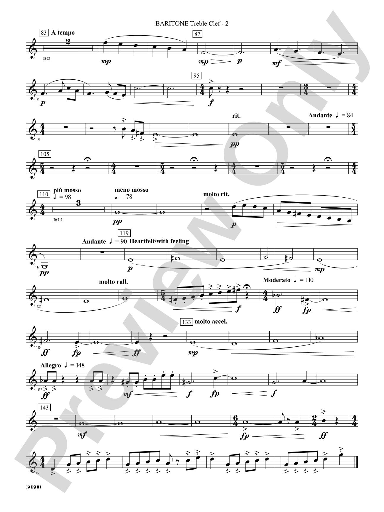 Quatre Fantasie: (wp) Baritone T.C.