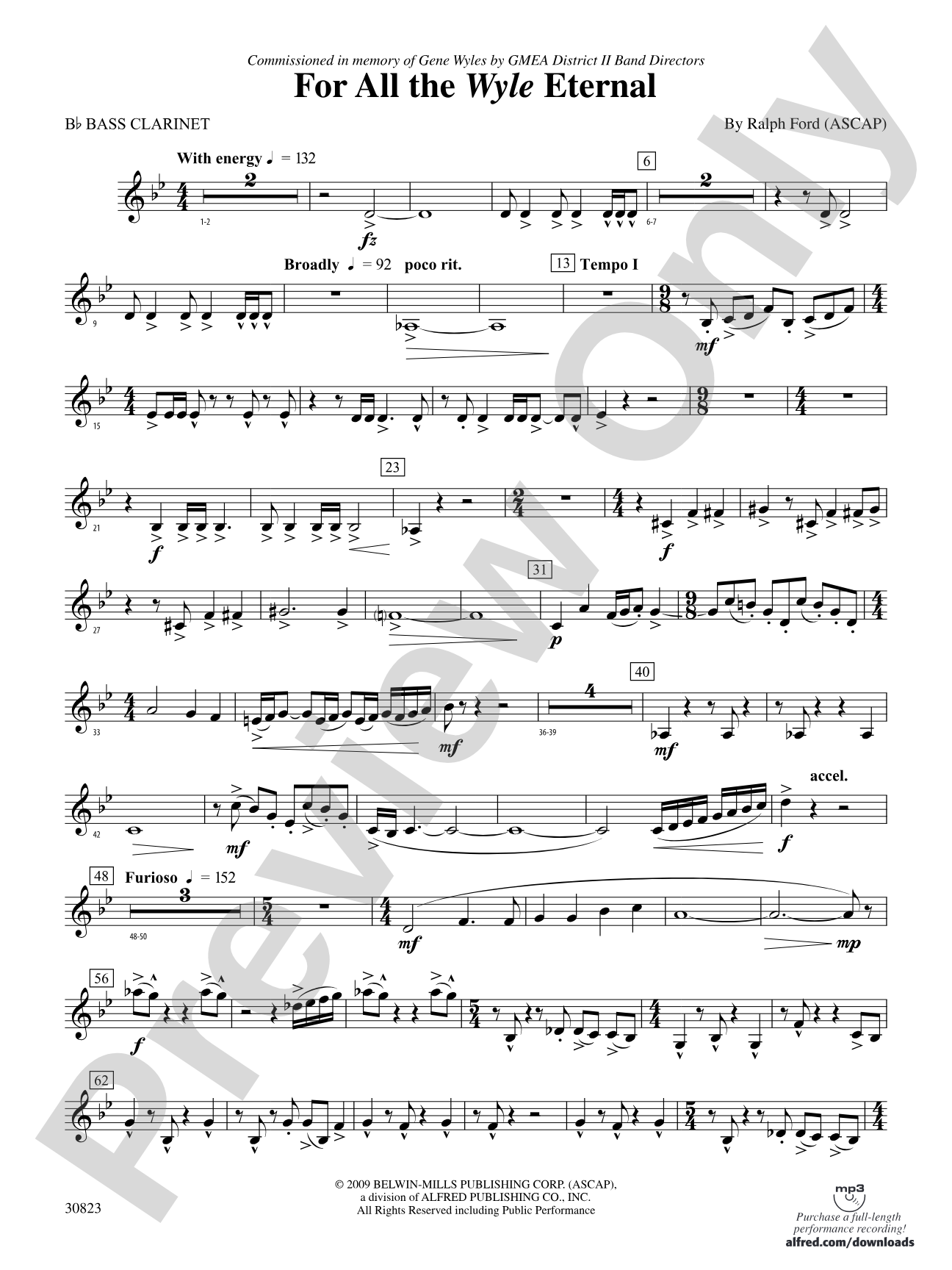 For All the Wyle Eternal: B-flat Bass Clarinet