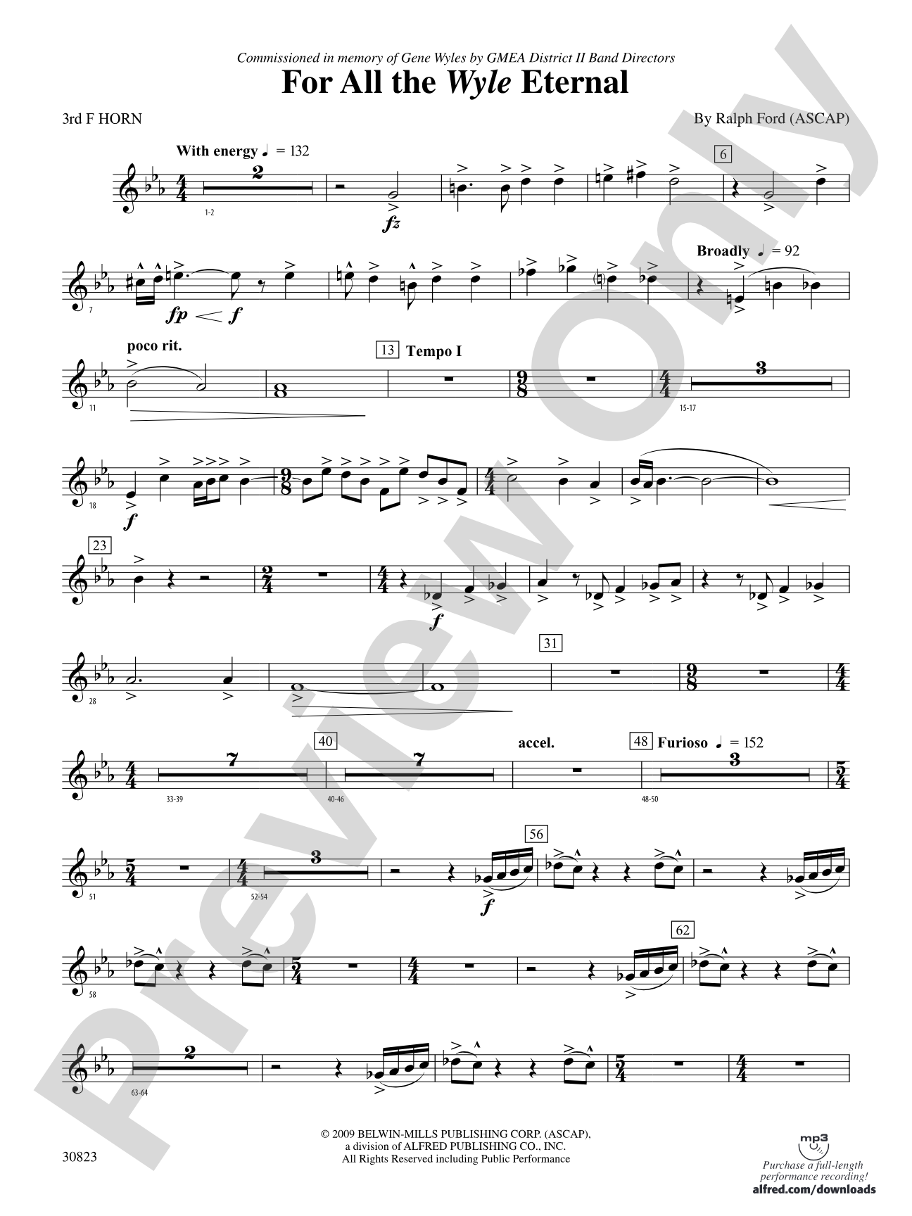 For All the Wyle Eternal: 3rd F Horn