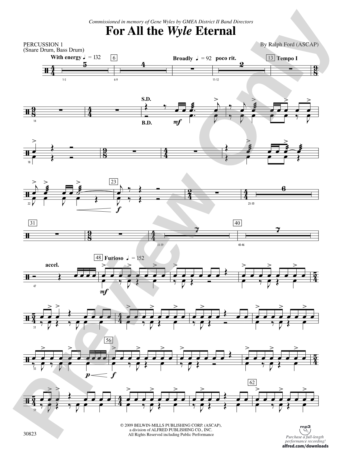 For All the Wyle Eternal: 1st Percussion