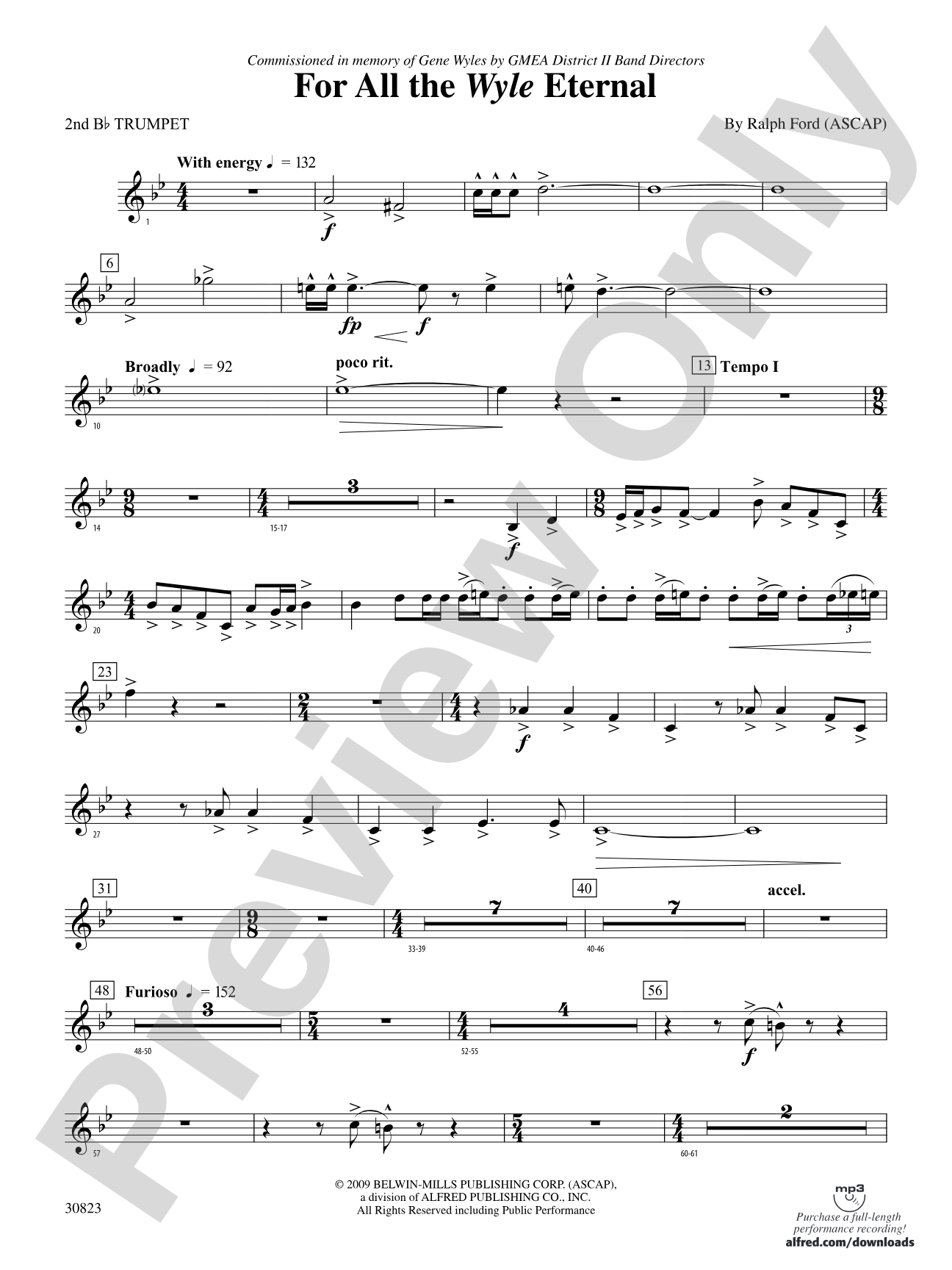 For All the Wyle Eternal: 2nd B-flat Trumpet