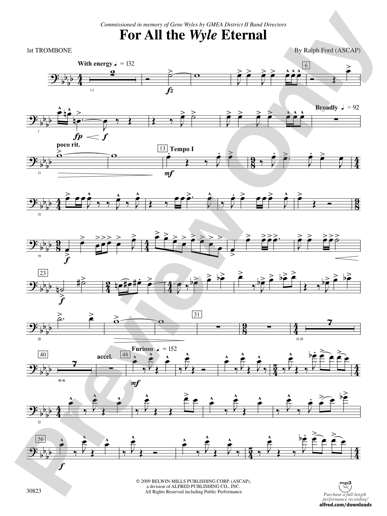 For All the Wyle Eternal: 1st Trombone