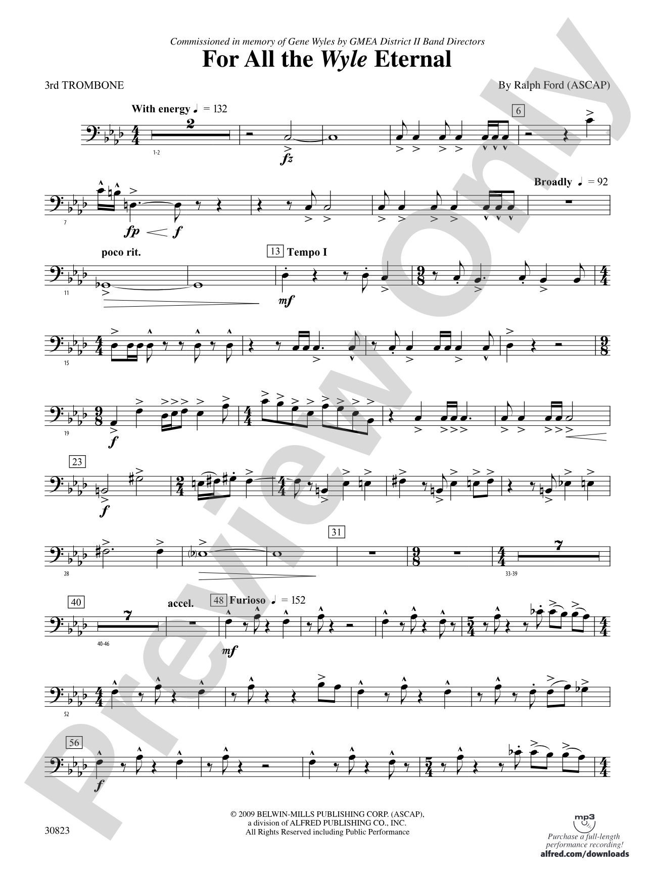 For All the Wyle Eternal: 3rd Trombone