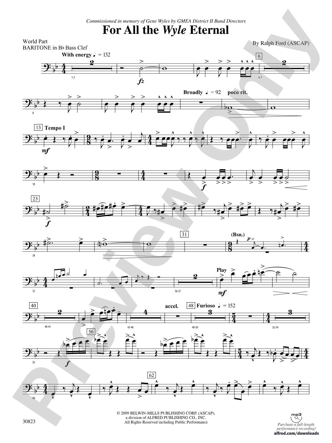 For All the Wyle Eternal: (wp) B-flat Baritone B.C.