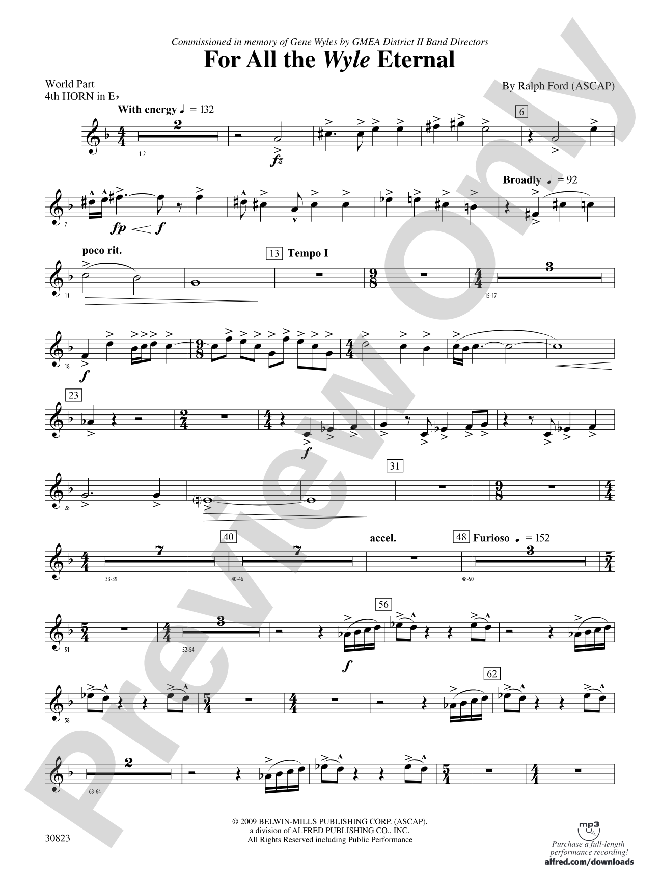 For All the Wyle Eternal: (wp) 4th Horn in E-flat