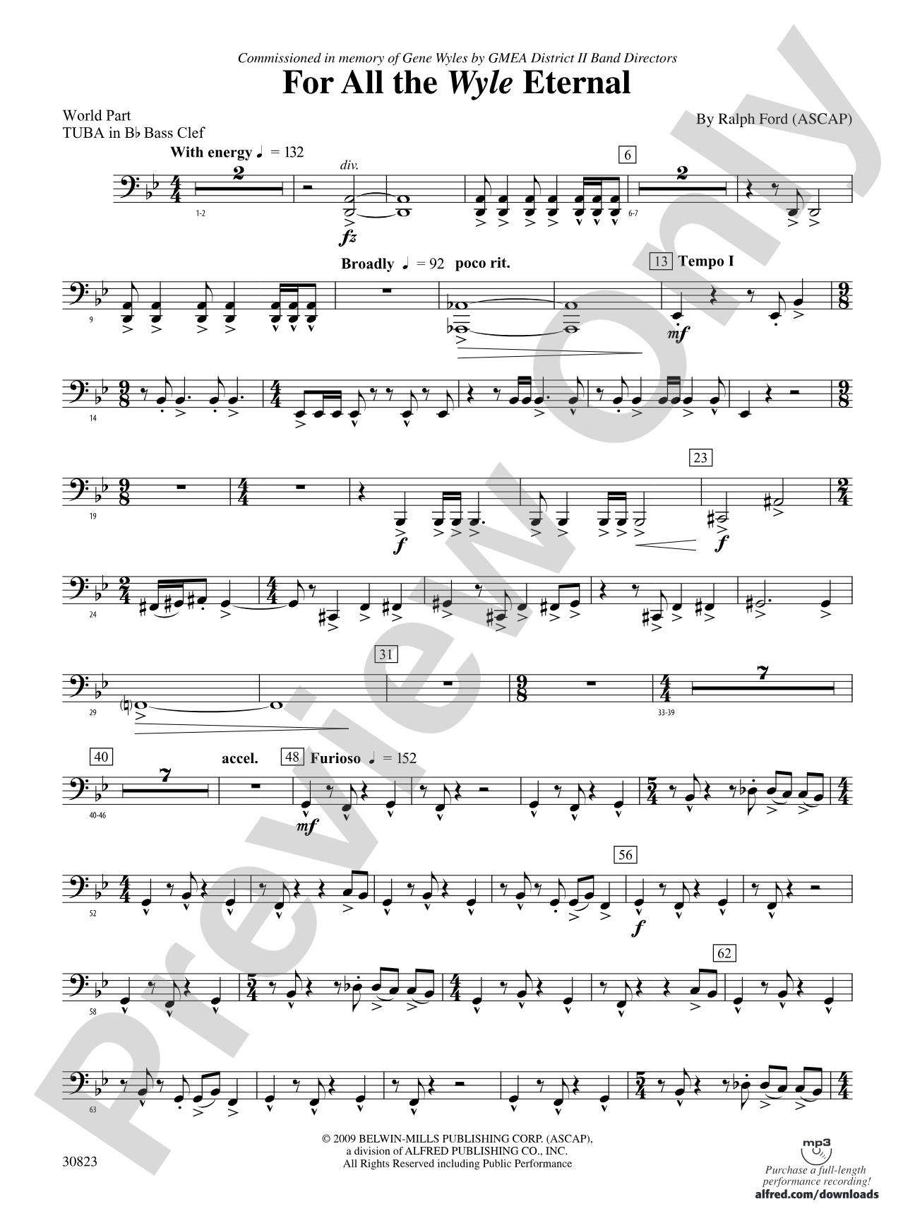 For All the Wyle Eternal: (wp) B-flat Tuba B.C.