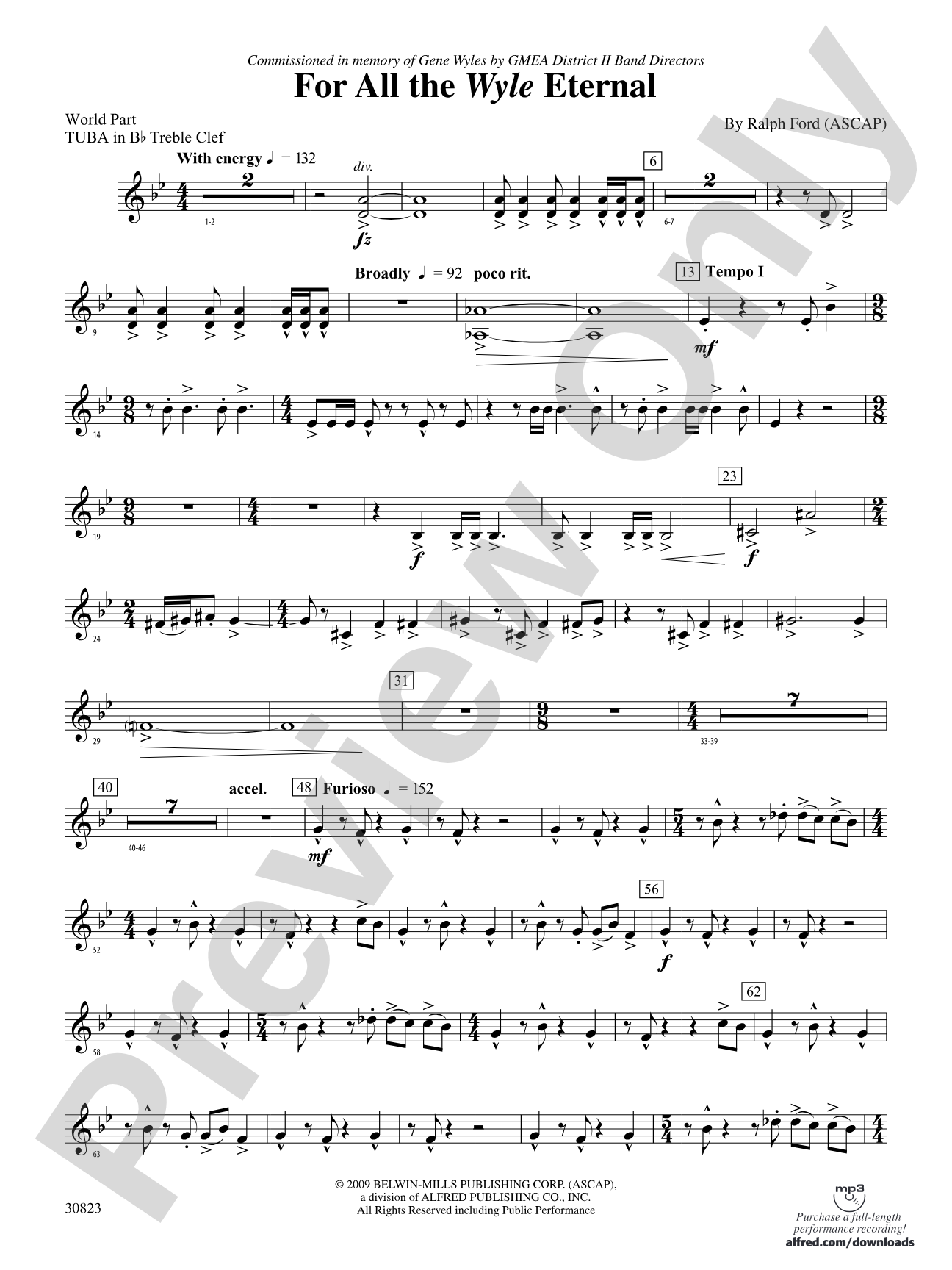 For All the Wyle Eternal: (wp) B-flat Tuba T.C.