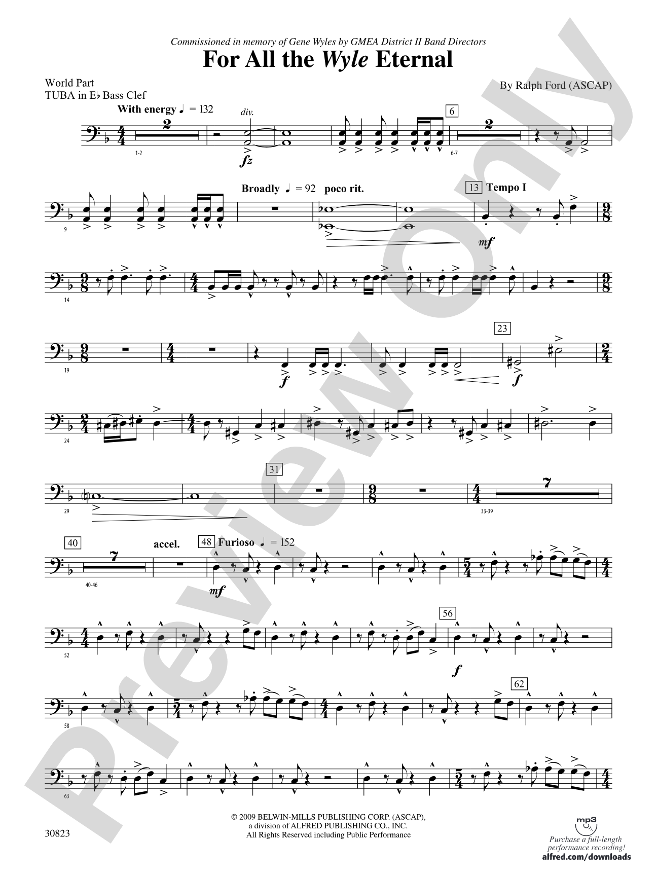 For All the Wyle Eternal: (wp) E-flat Tuba B.C.