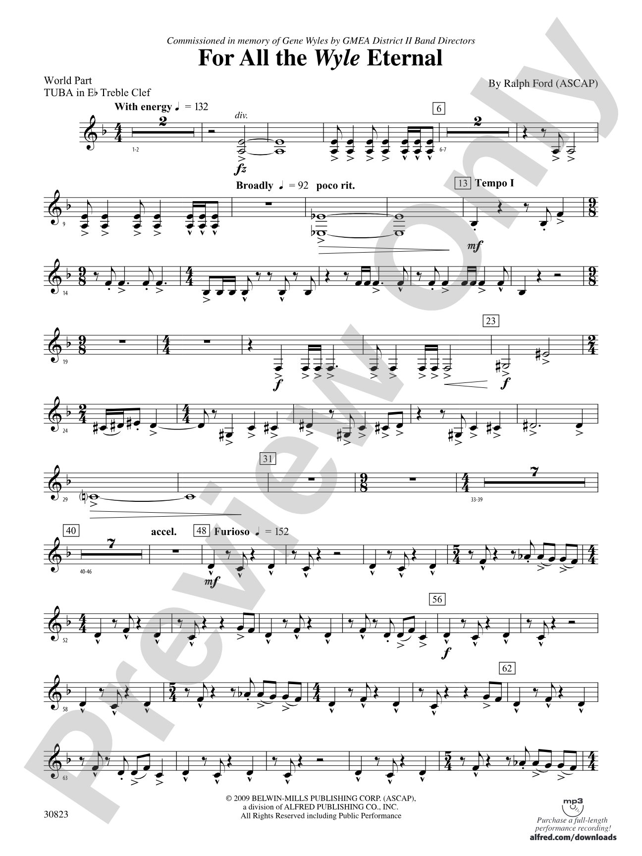 For All the Wyle Eternal: (wp) E-flat Tuba T.C.