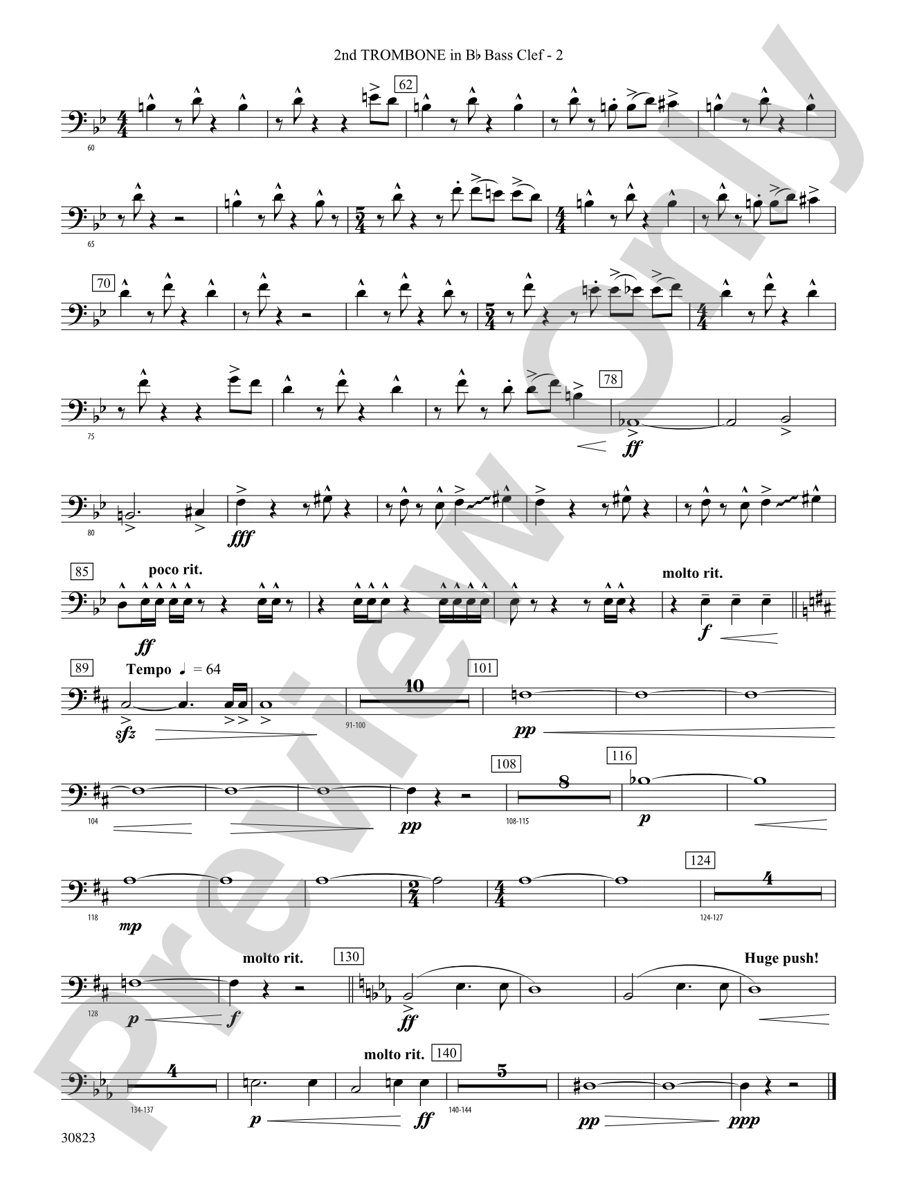 For All the Wyle Eternal: (wp) 2nd B-flat Trombone B.C.