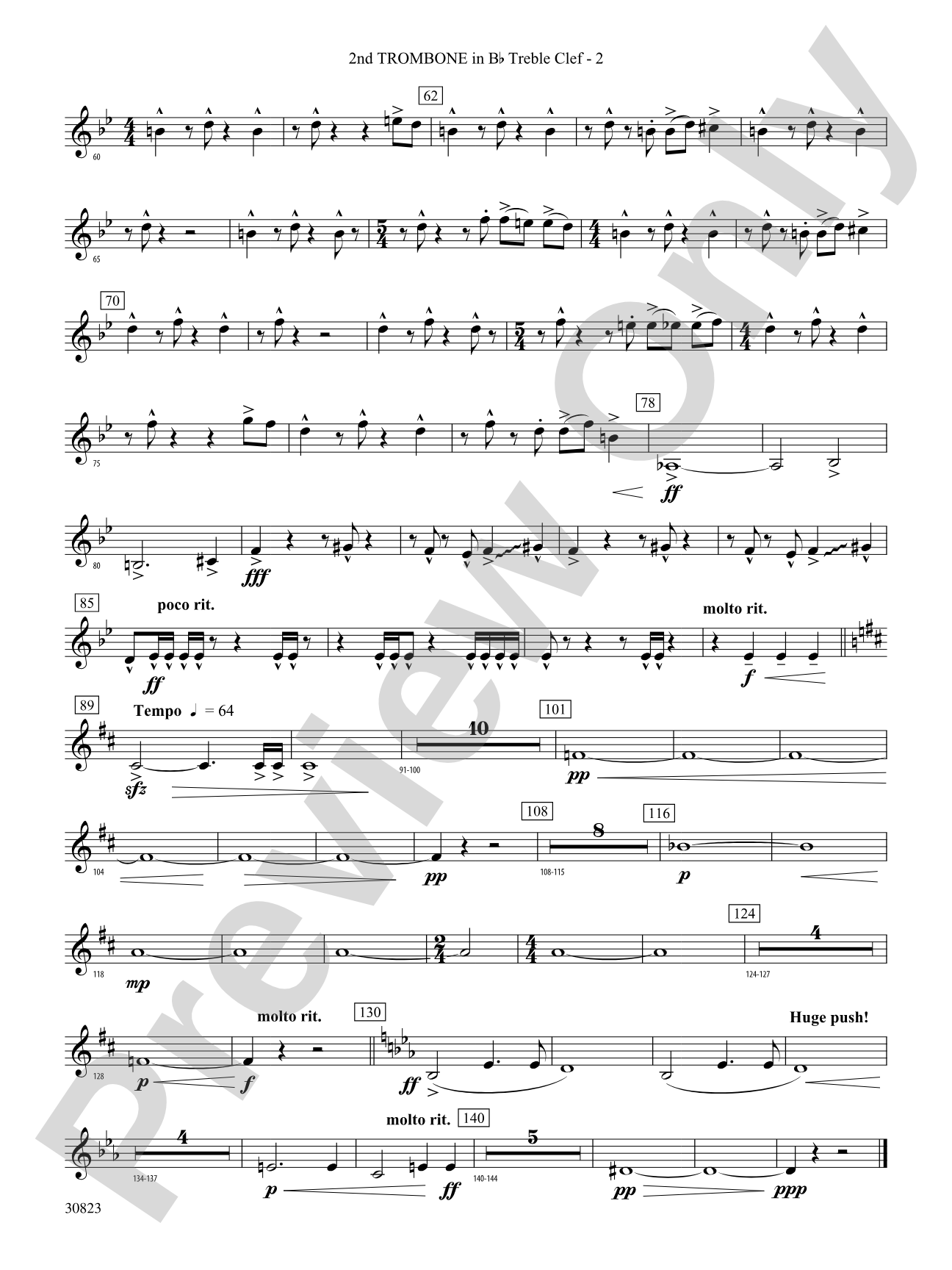 For All the Wyle Eternal: (wp) 2nd B-flat Trombone T.C.