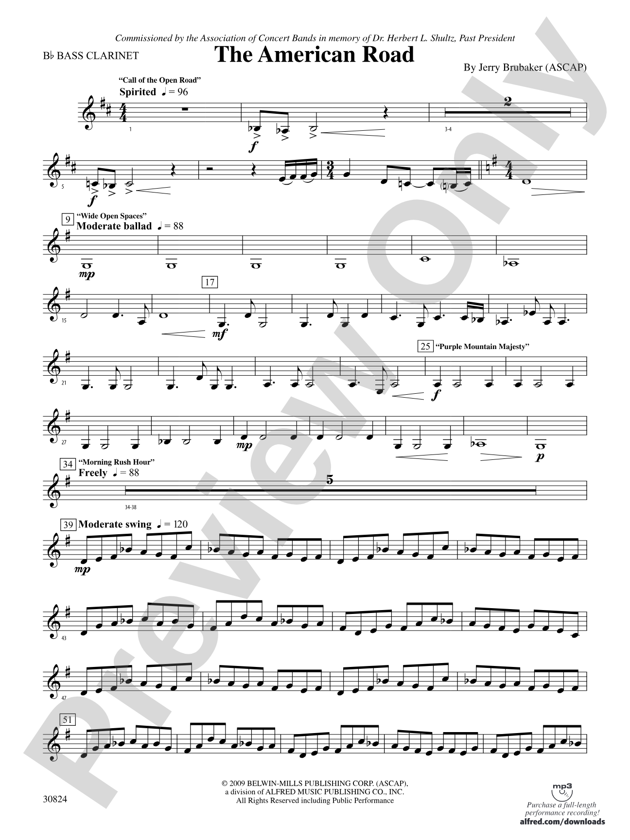 The American Road: B-flat Bass Clarinet