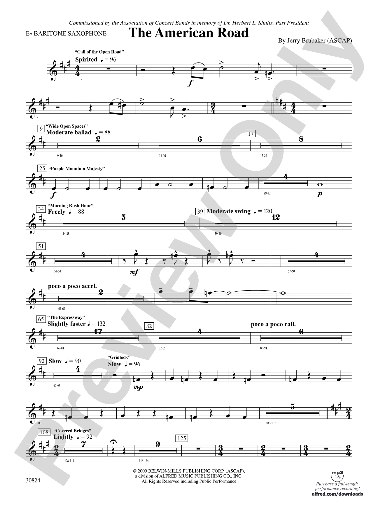 The American Road: E-flat Baritone Saxophone