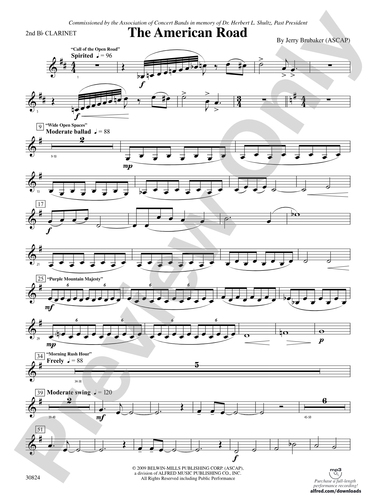 The American Road: 2nd B-flat Clarinet