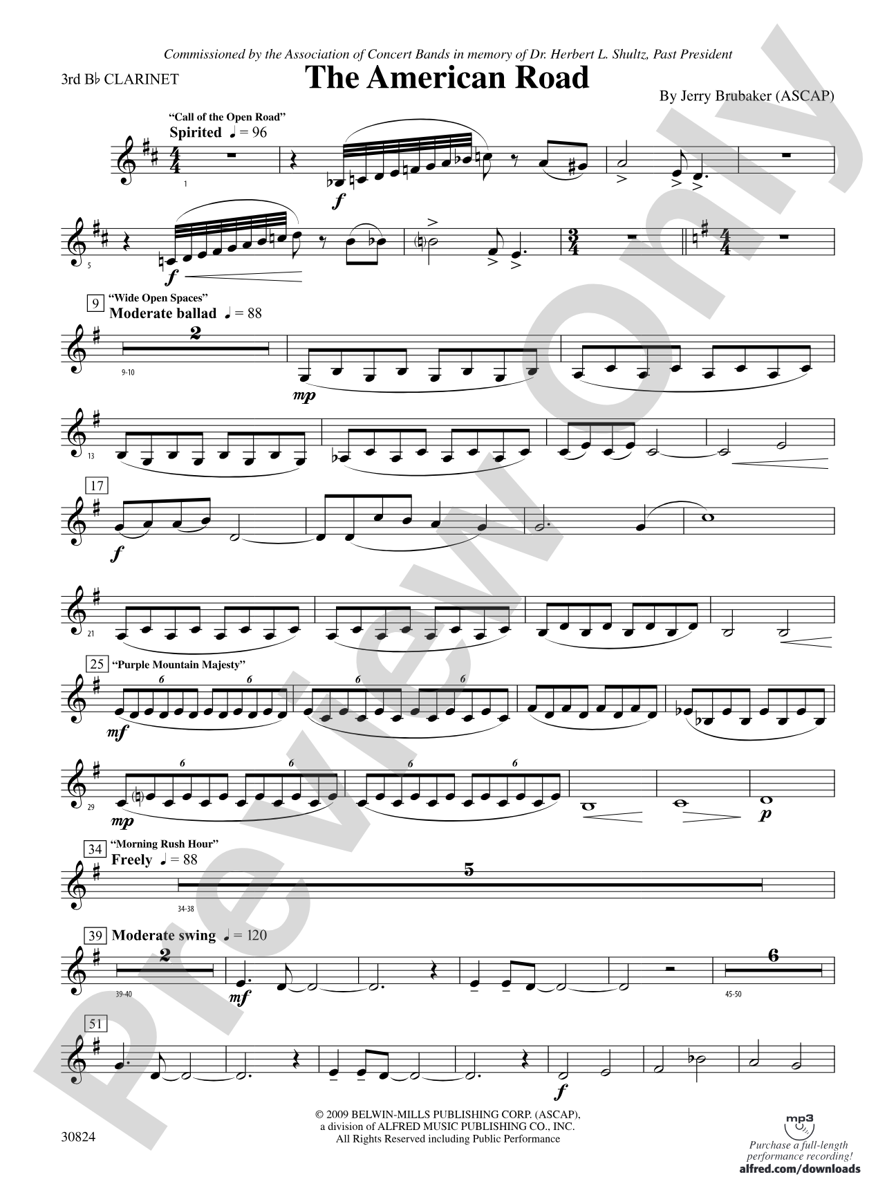 The American Road: 3rd B-flat Clarinet