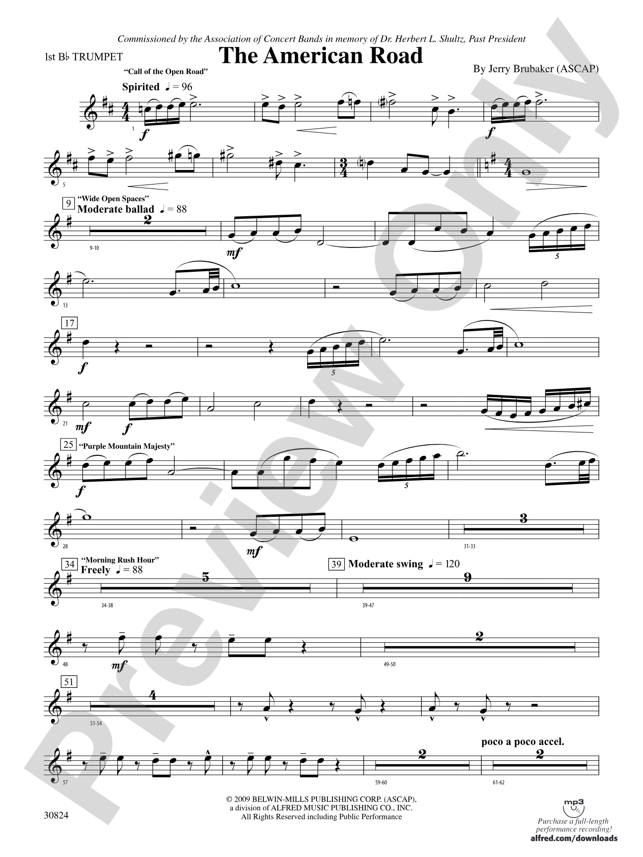 The American Road: 1st B-flat Trumpet