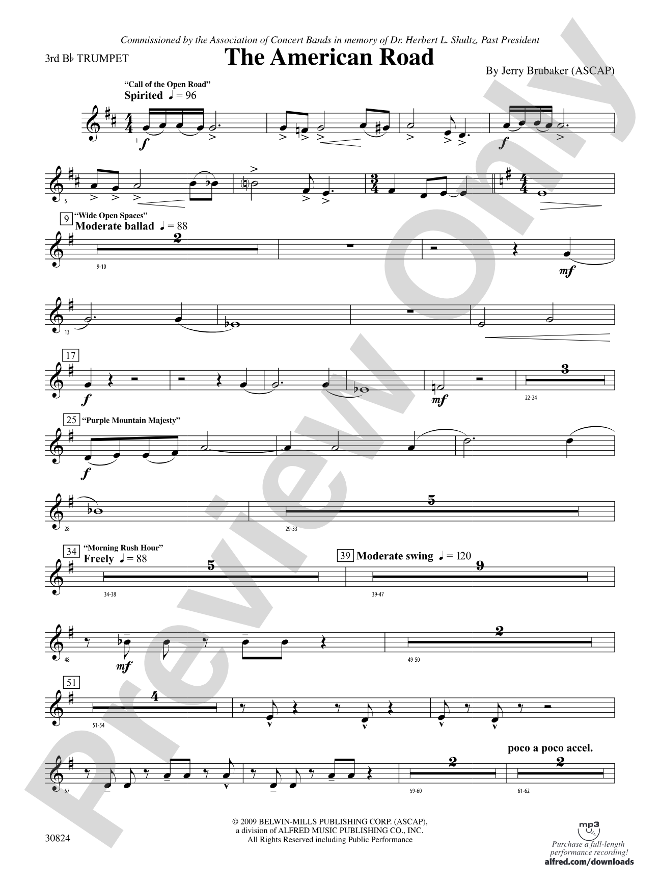 The American Road: 3rd B-flat Trumpet