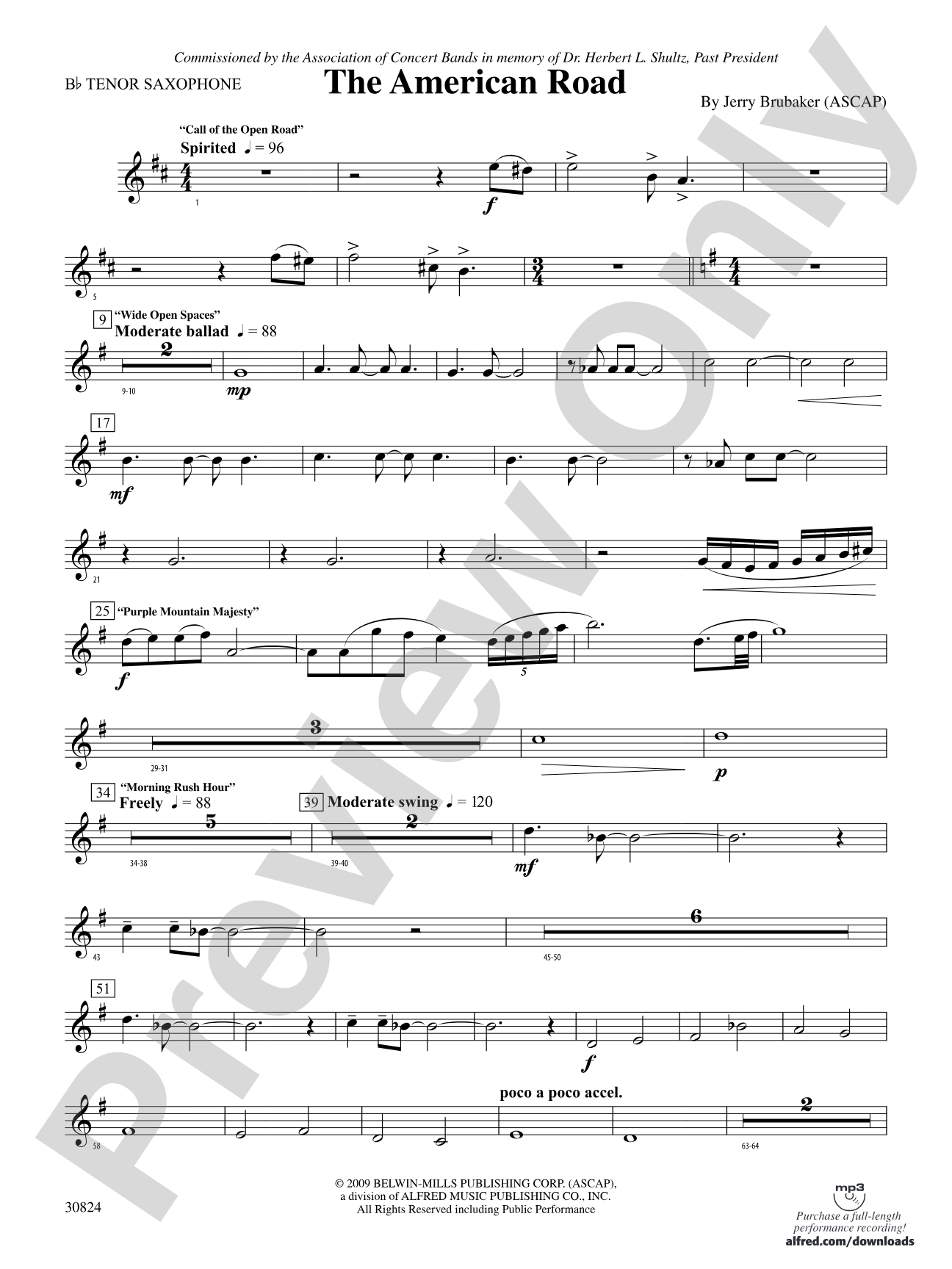The American Road: B-flat Tenor Saxophone