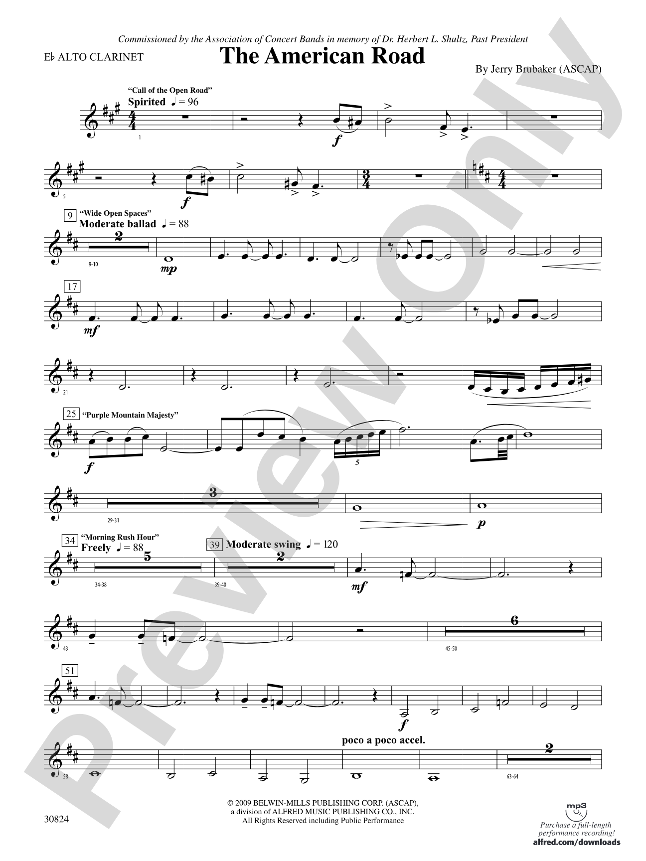The American Road: (wp) E-flat Alto Clarinet
