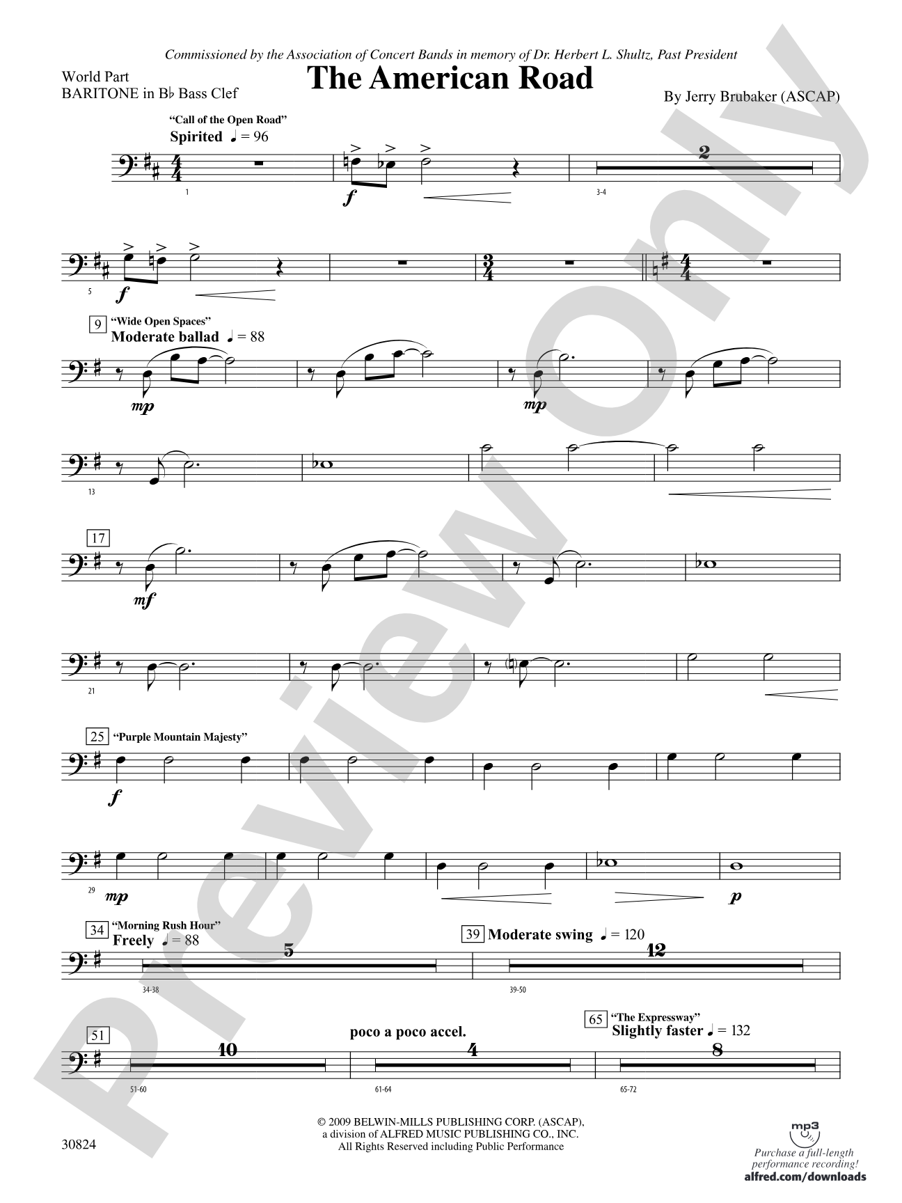 The American Road: (wp) B-flat Baritone B.C.