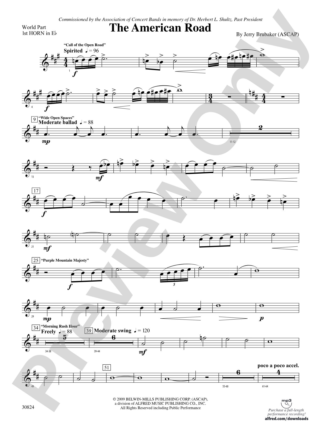 The American Road: (wp) 1st Horn in E-flat