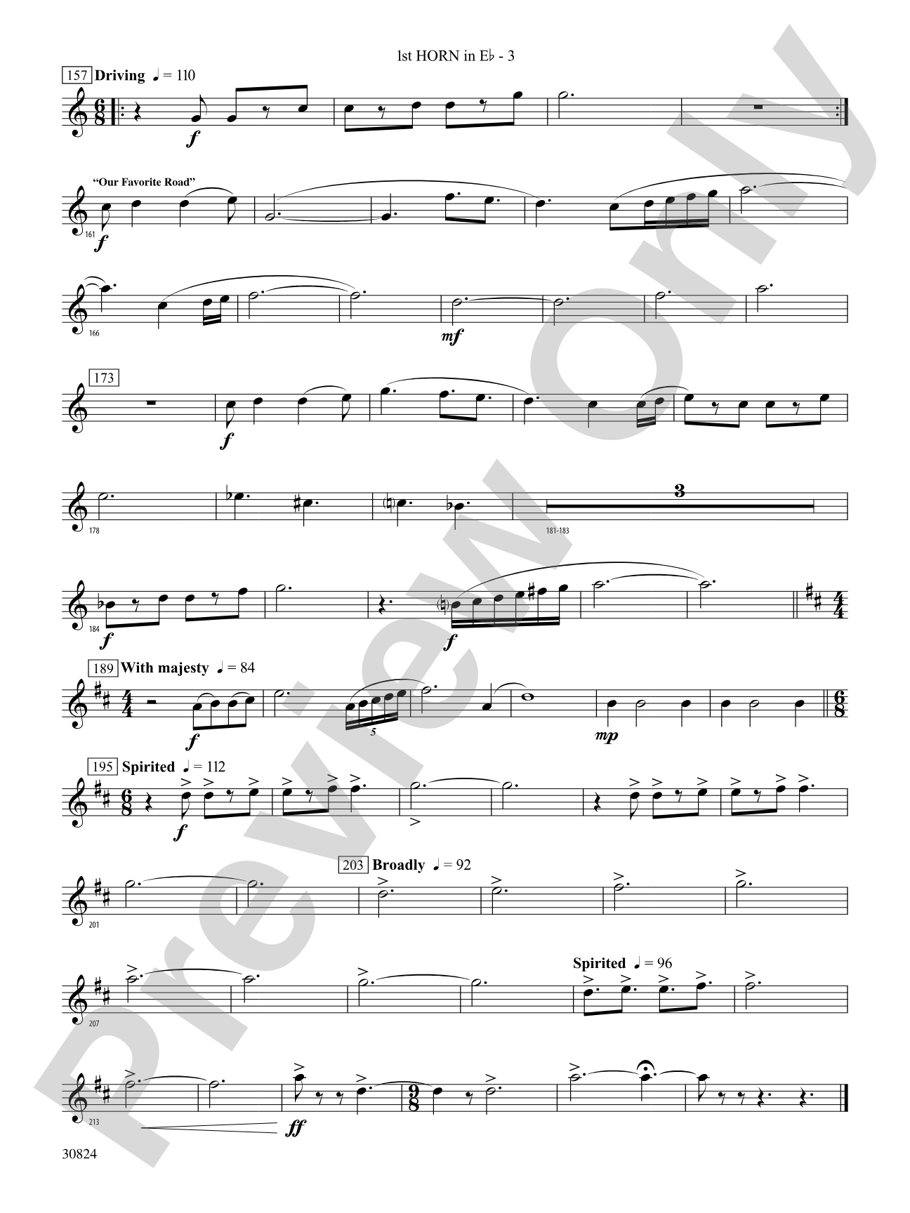 The American Road: (wp) 1st Horn in E-flat