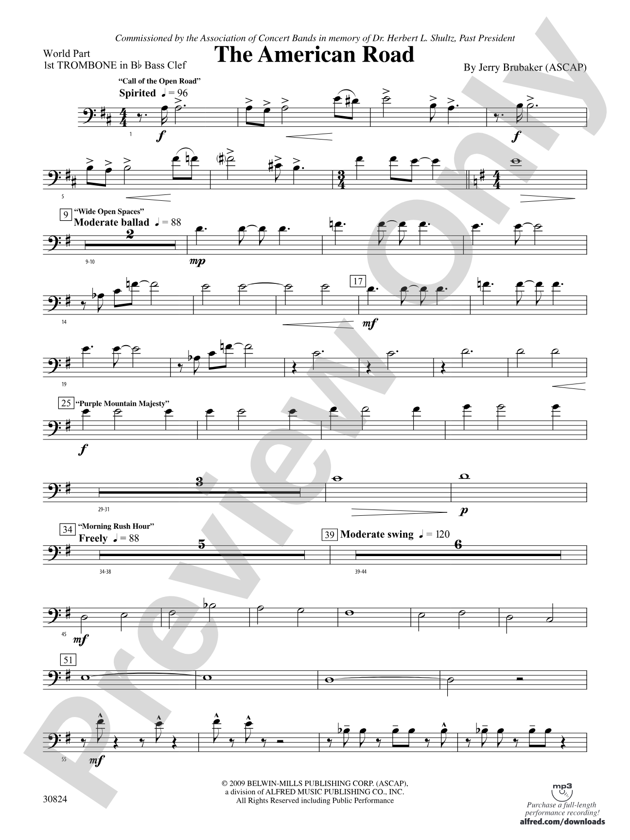 The American Road: (wp) 1st B-flat Trombone B.C.