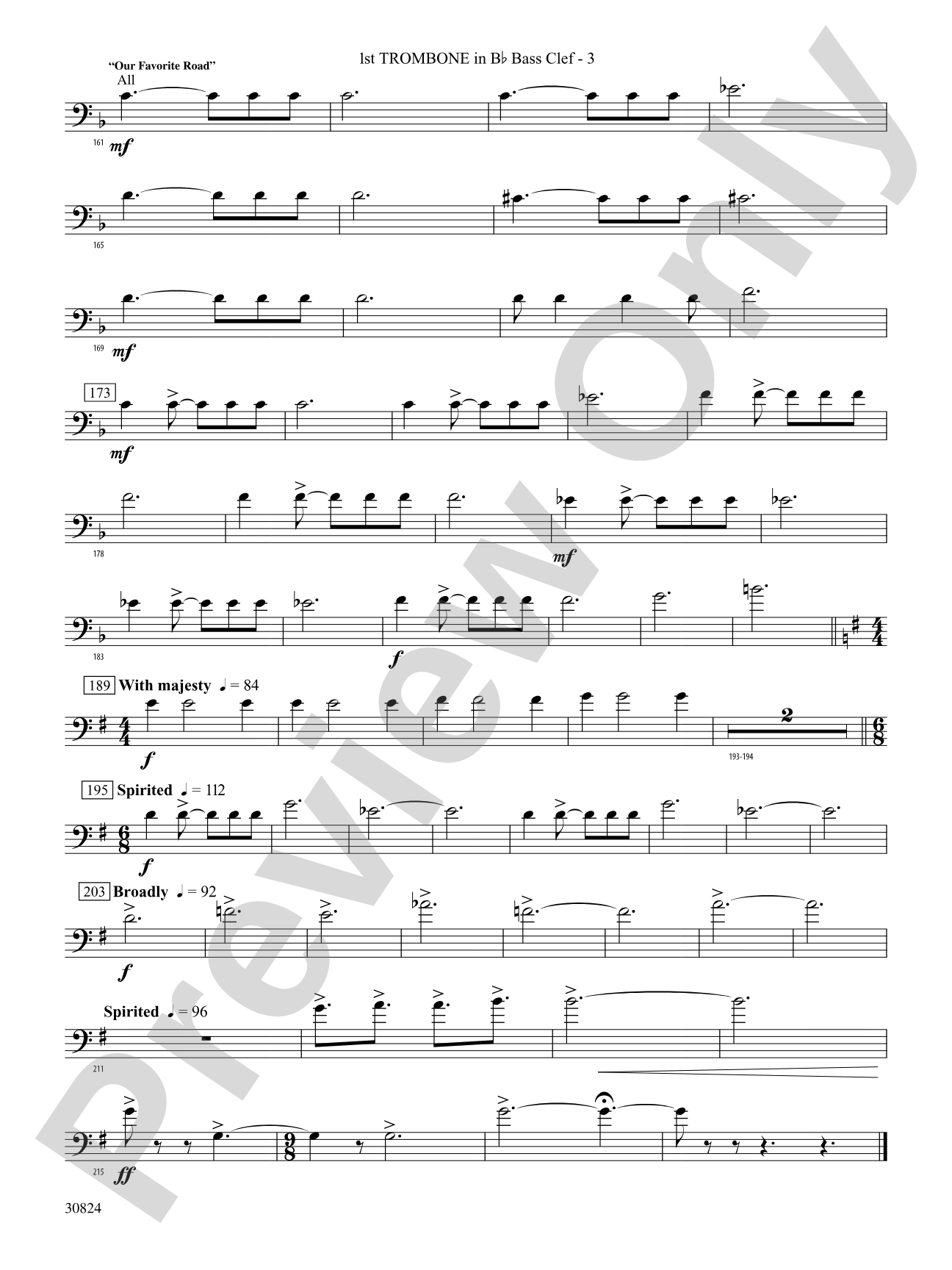 The American Road: (wp) 1st B-flat Trombone B.C.