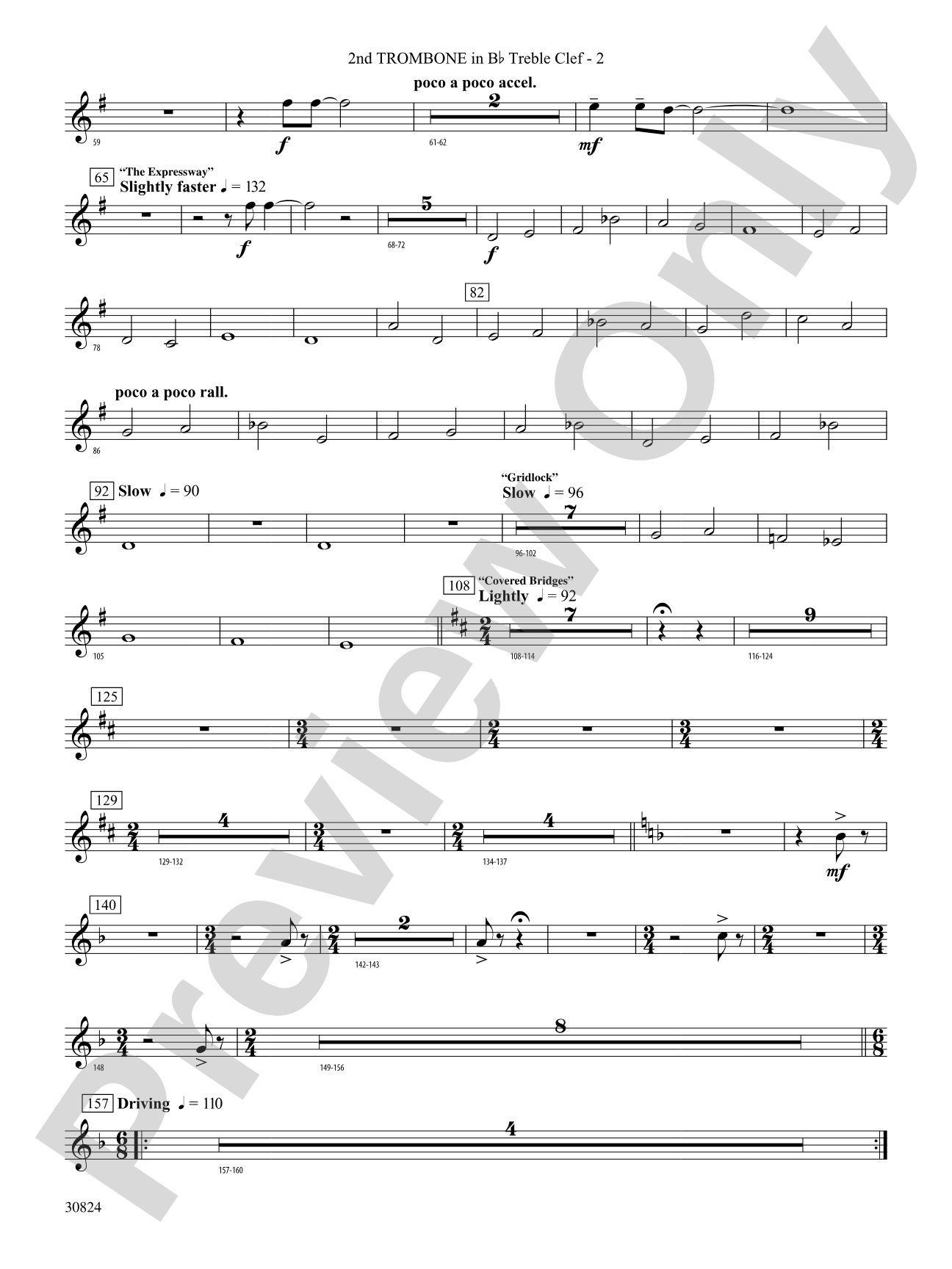 The American Road: (wp) 2nd B-flat Trombone T.C.