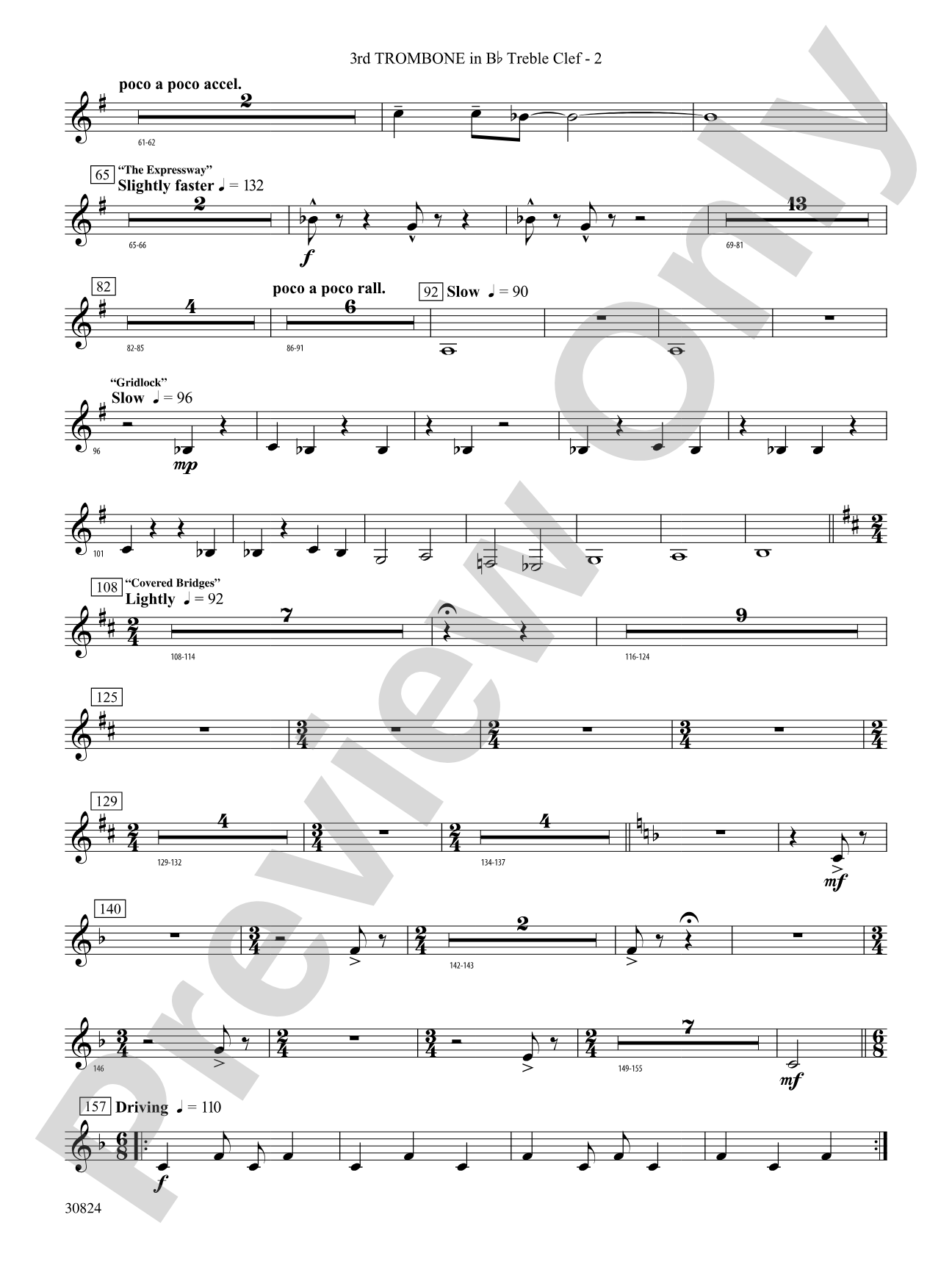 The American Road: (wp) 3rd B-flat Trombone T.C.