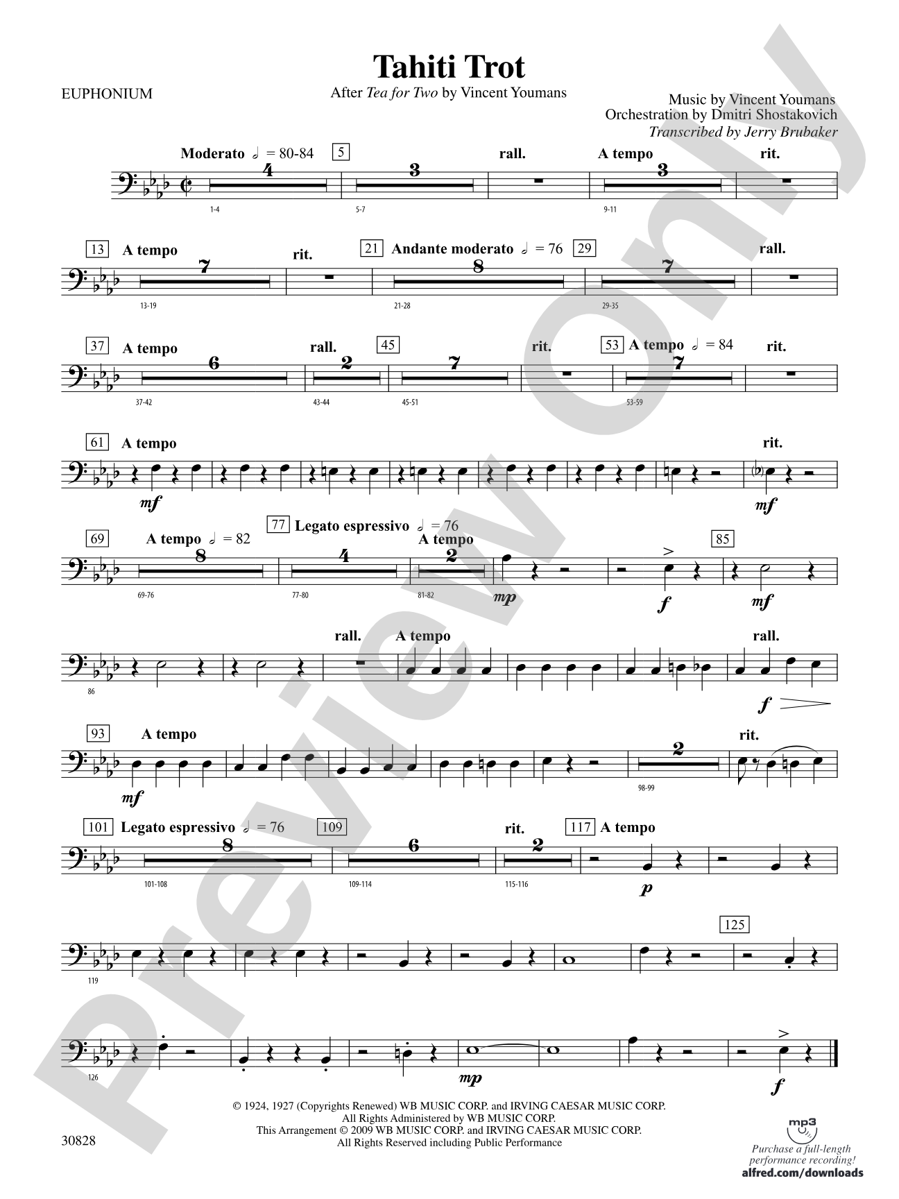 Tahiti Trot: Baritone B.C.