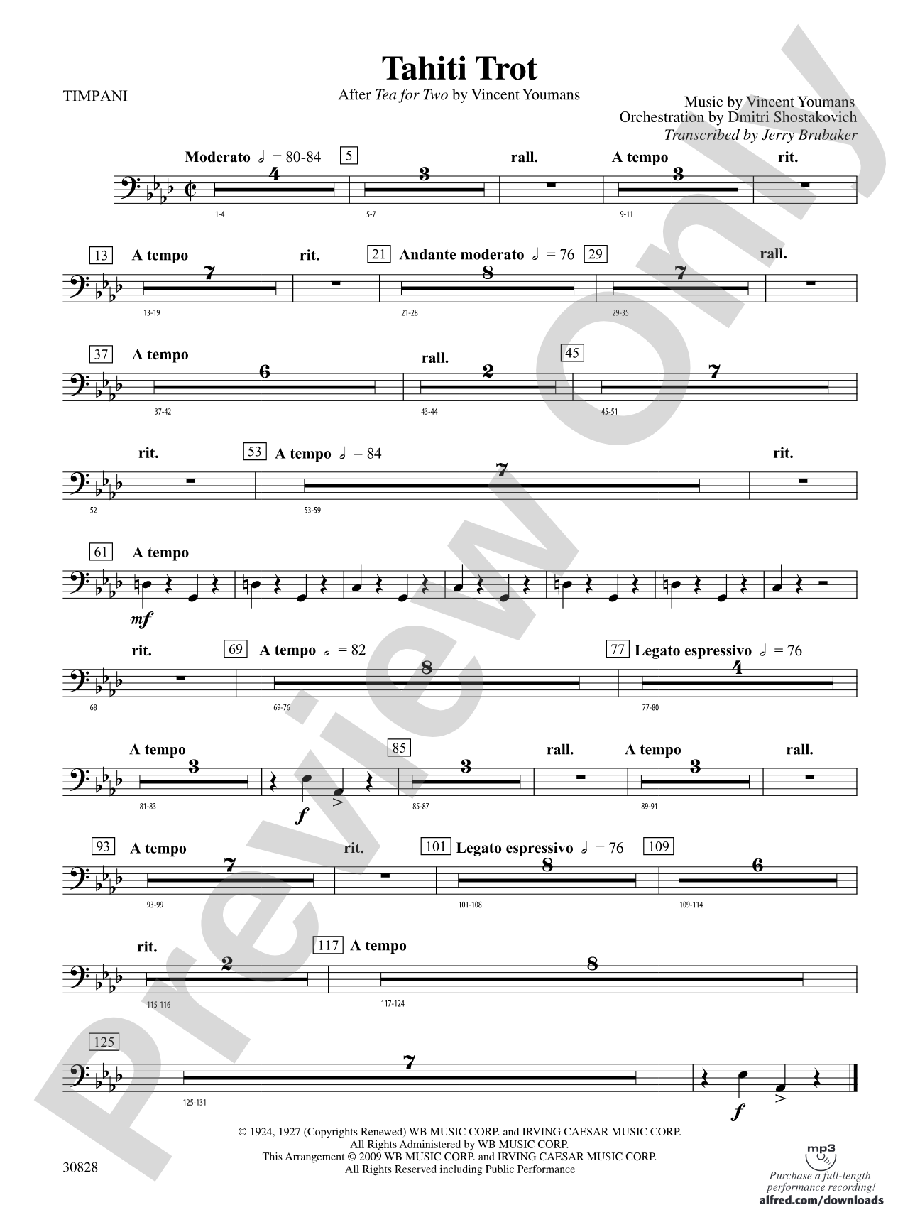 Tahiti Trot: Timpani