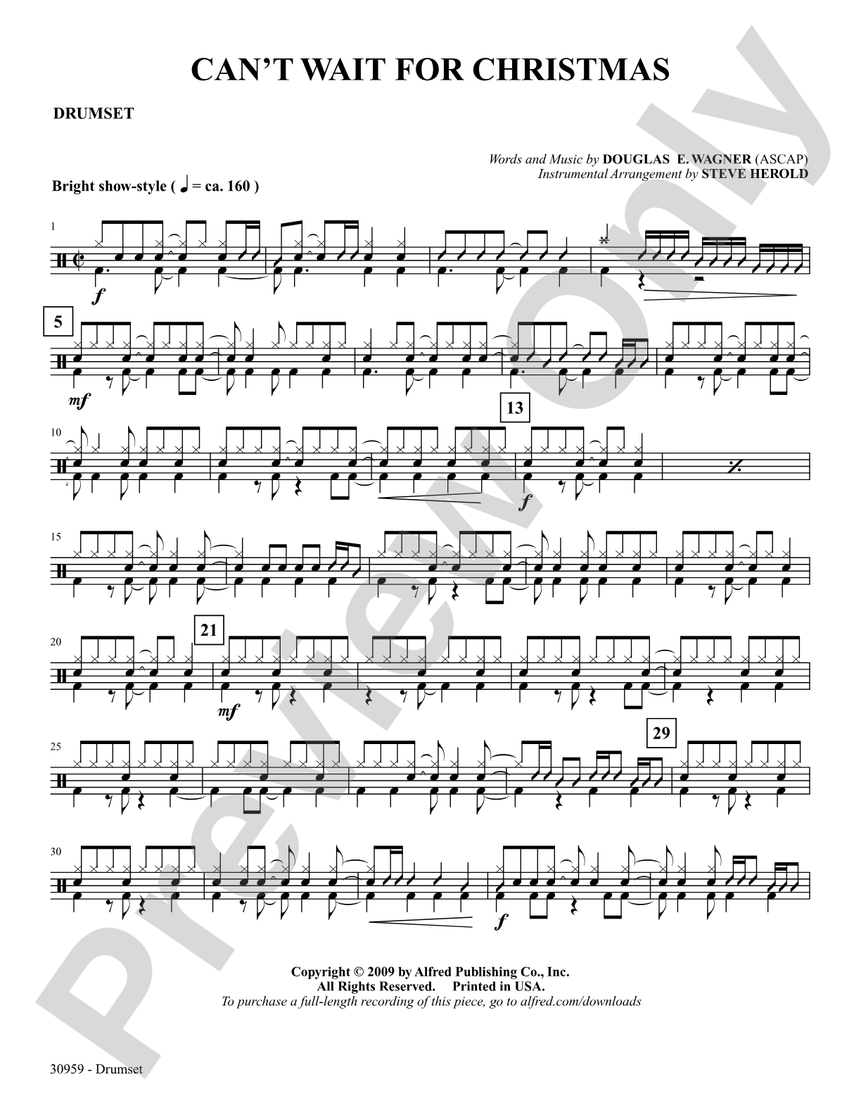 Can't Wait for Christmas: Drums: Choral SoundPax