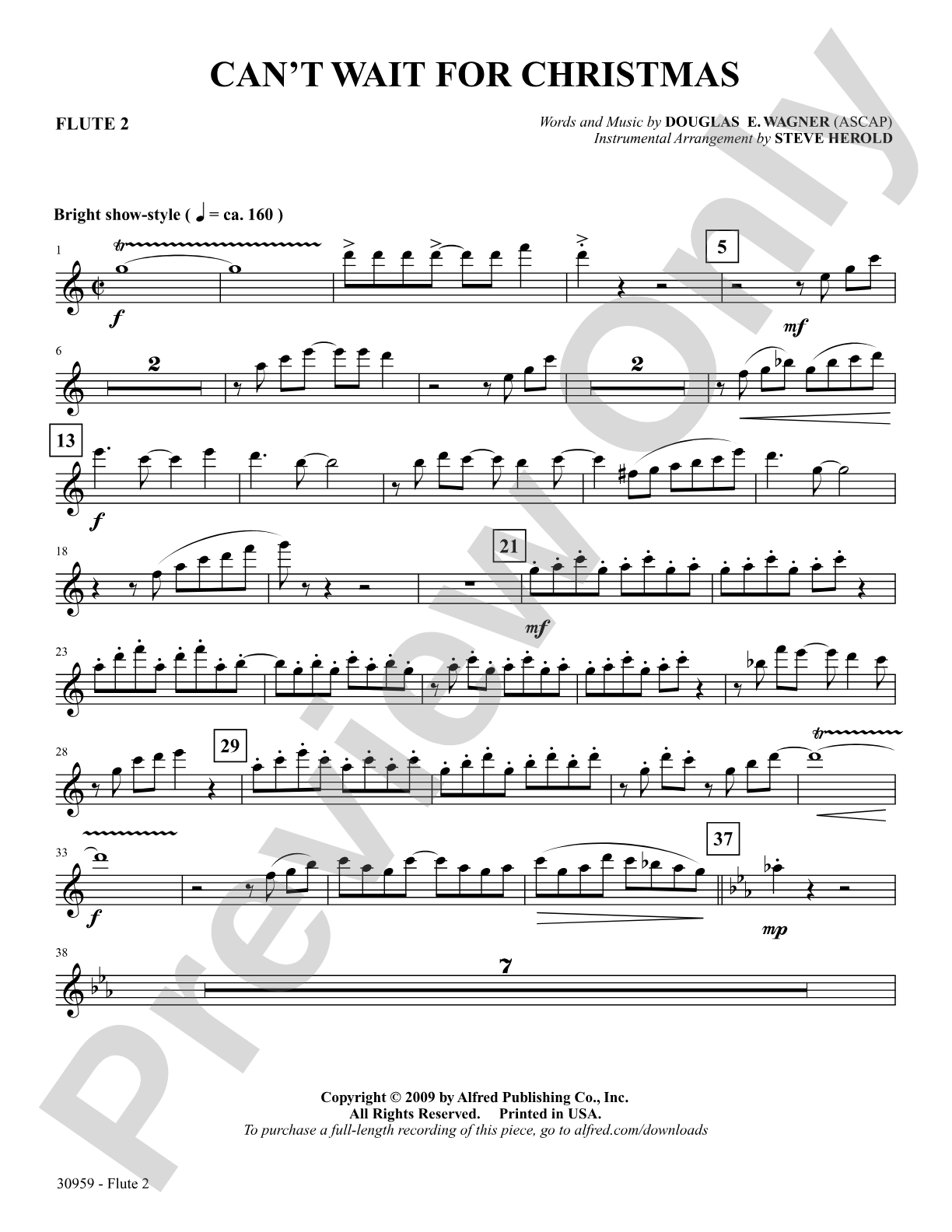 Can't Wait for Christmas: 2nd Flute: Choral SoundPax